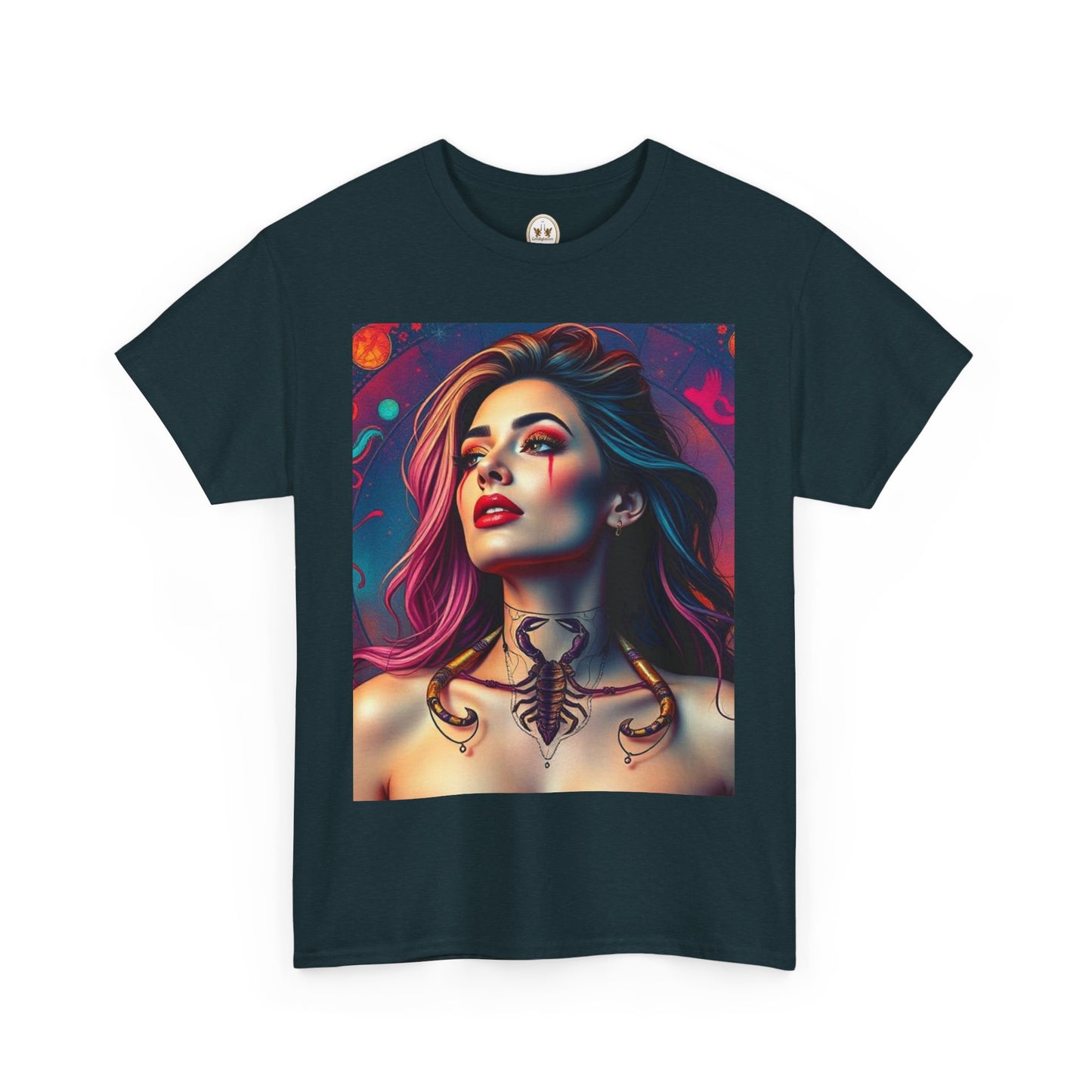 Unisex Heavy Cotton T-Shirt, Scorpio, Zodiac v1, Sexy Art