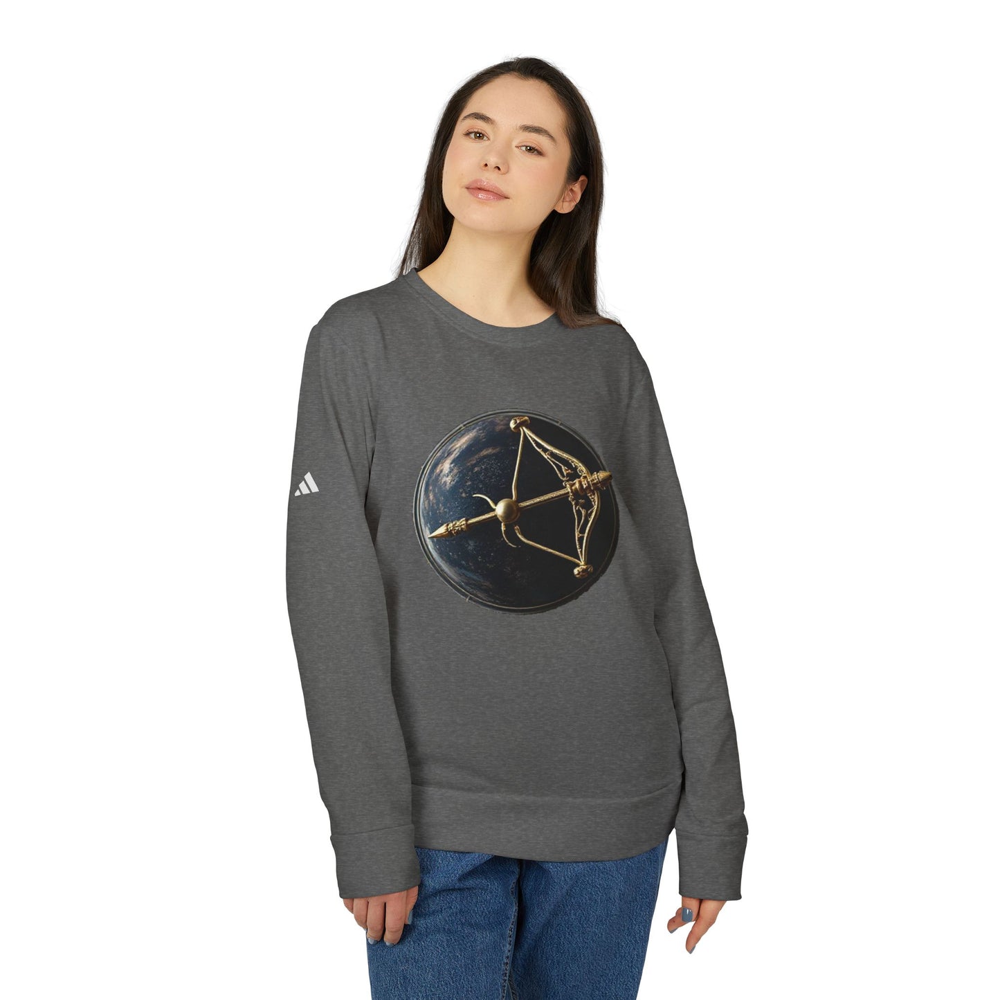 Adidas, Unisex Fleece Crewneck Sweatshirt, Sagittarius, Pop Art, Zodiac