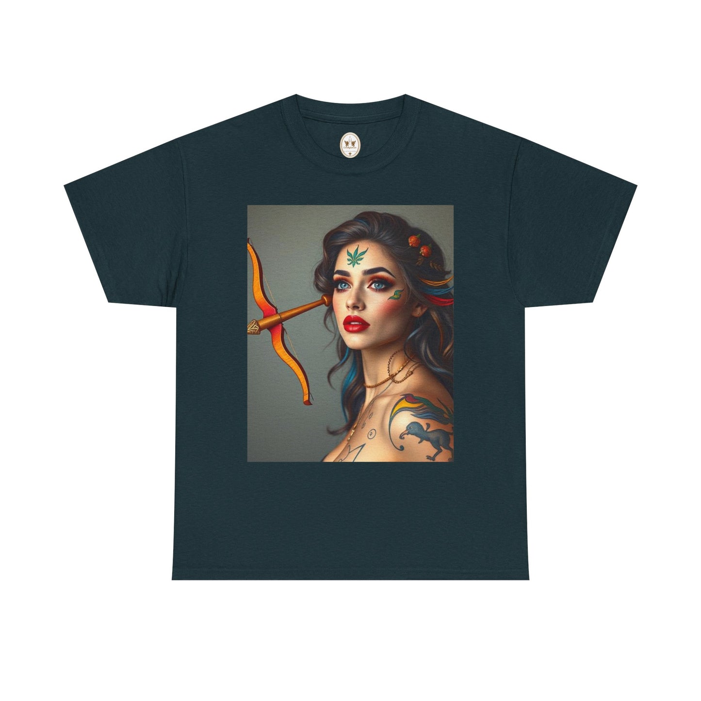 Unisex Heavy Cotton T-Shirt, Sagittarius, Zodiac v2, Sexy Art