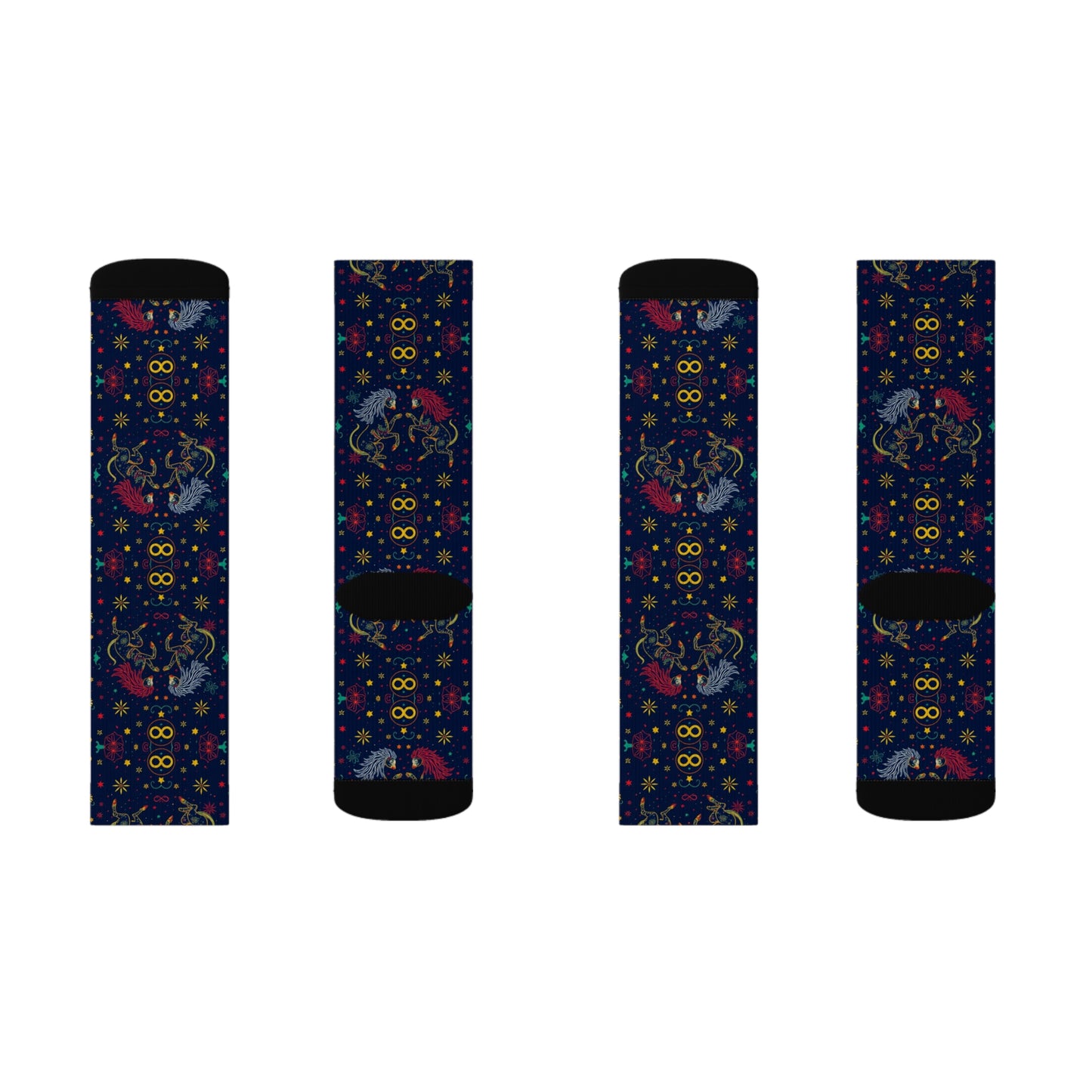 Sublimation Socks, Gemini, Zodiac v3, Pattern