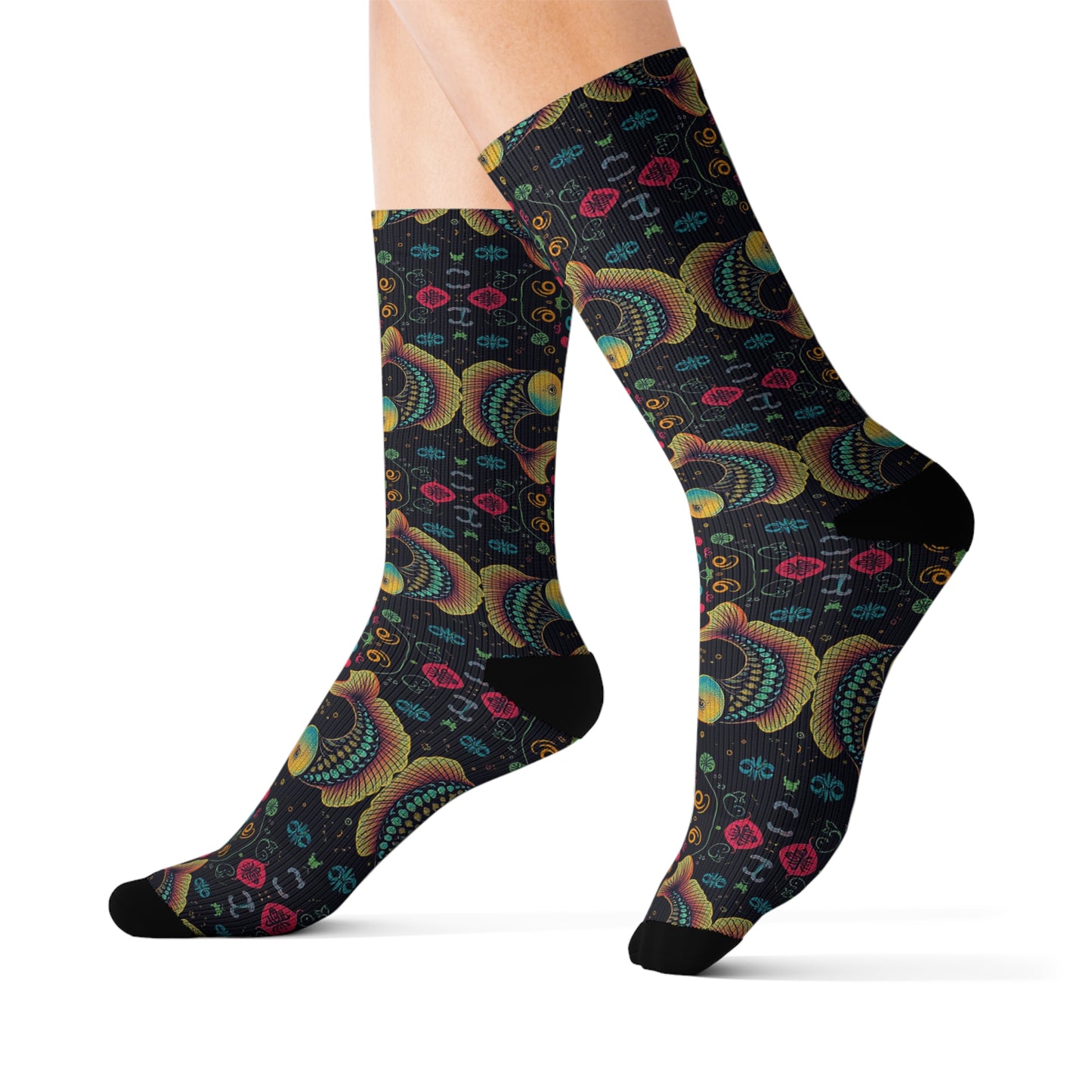 Sublimation Socks, Pisces, Zodiac v3, Pattern