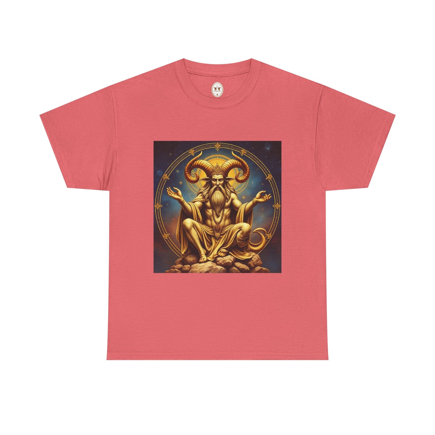 Unisex Heavy Cotton T-Shirt, On The Throne, Taurus Zodiac Design
