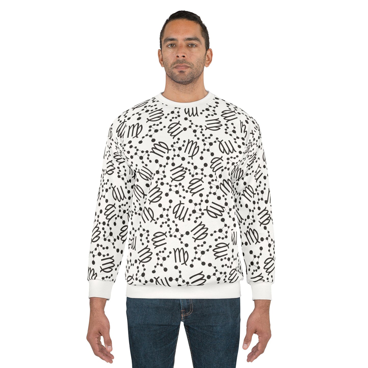 Zodiac AOP Unisex Sweatshirt Virgo Zodiac Sign