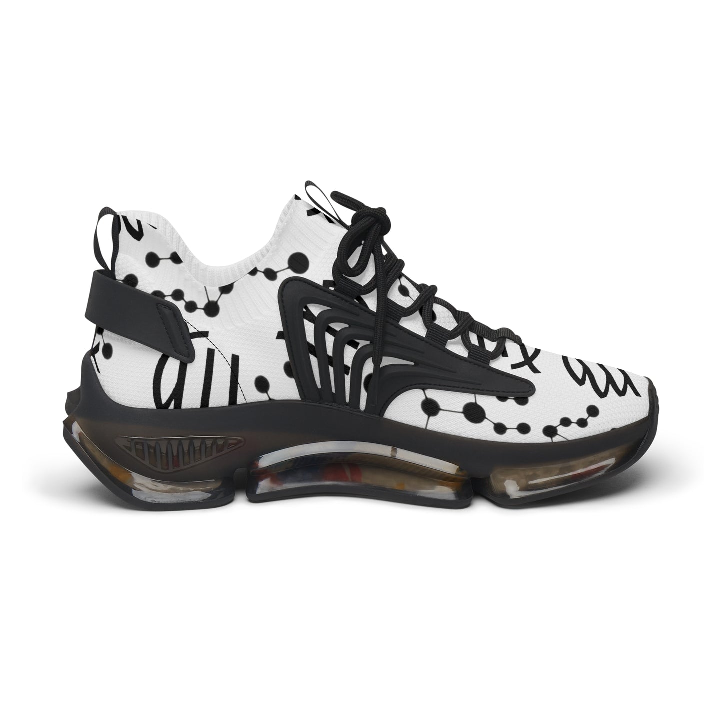 Women's Mesh Sneakers, Constellation & Symbol, Virgo Zodiac Sign, AOP