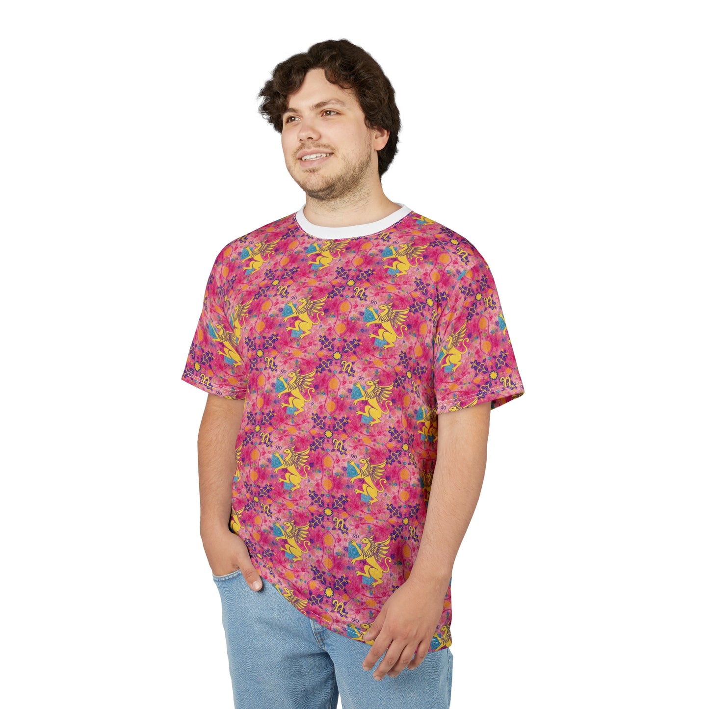 Unisex Cut & Sew T-Shirt, AOP, Virgo, Zodiac, Pattern