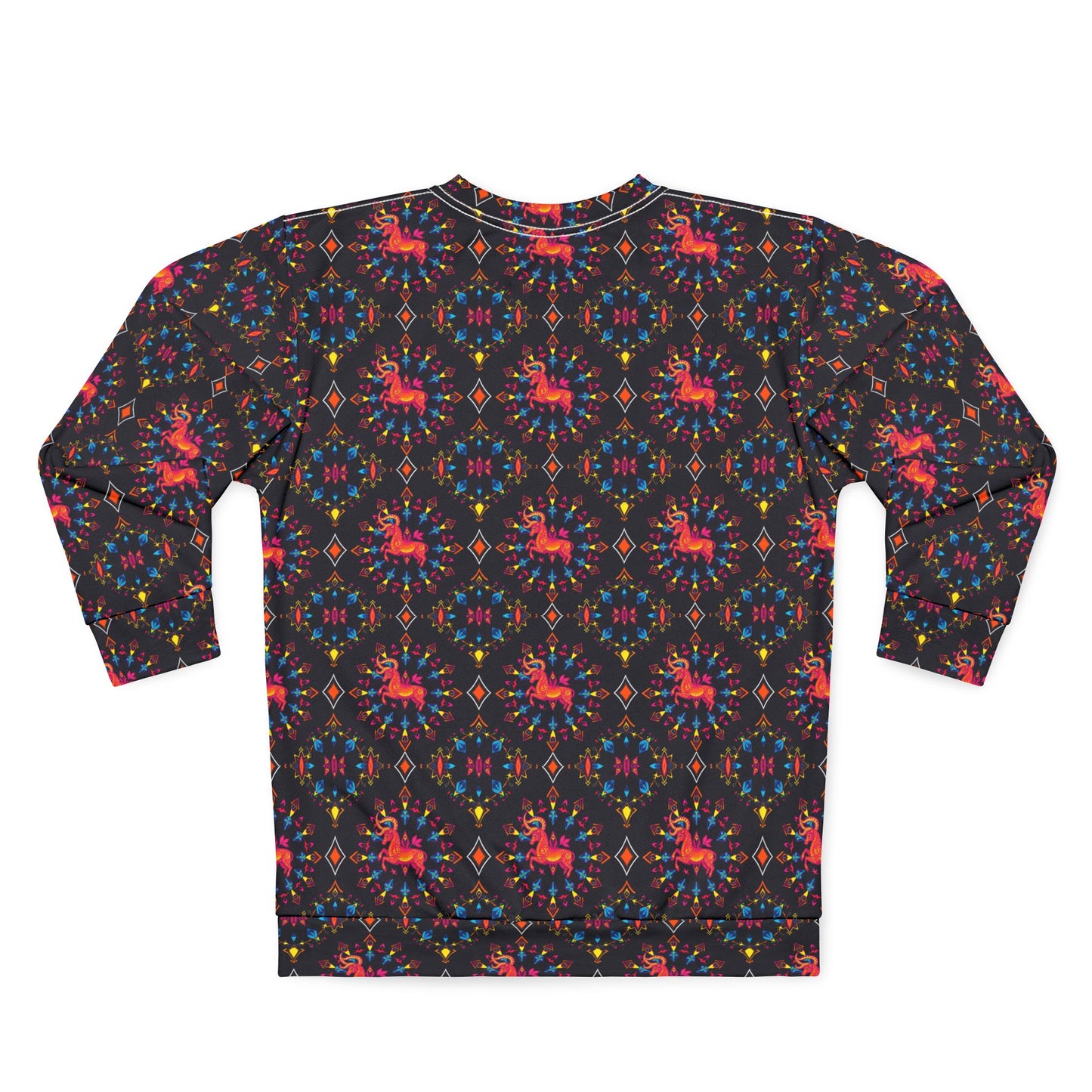 Unisex Sweatshirt (AOP), Capricorn, Zodiac v1, Jewel Pattern
