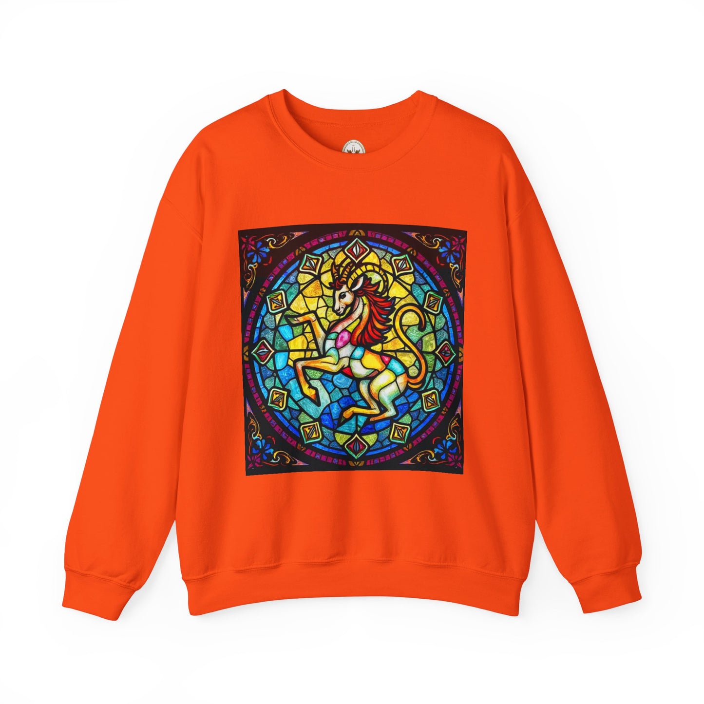 Unisex Heavy Blend™ Crewneck Sweatshirt, Glass, Capricorn Zodiac Design