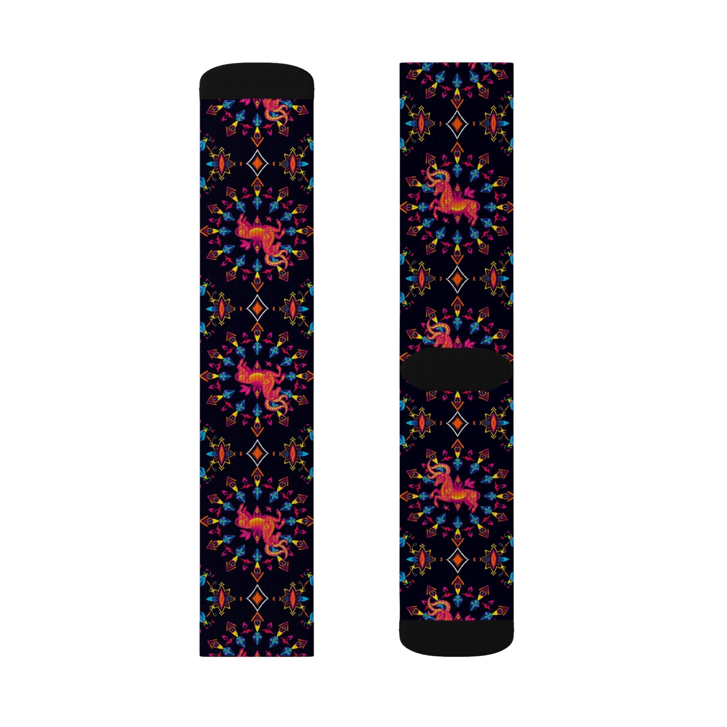 Sublimation Socks, Capricorn, Zodiac v1, Jewel Pattern