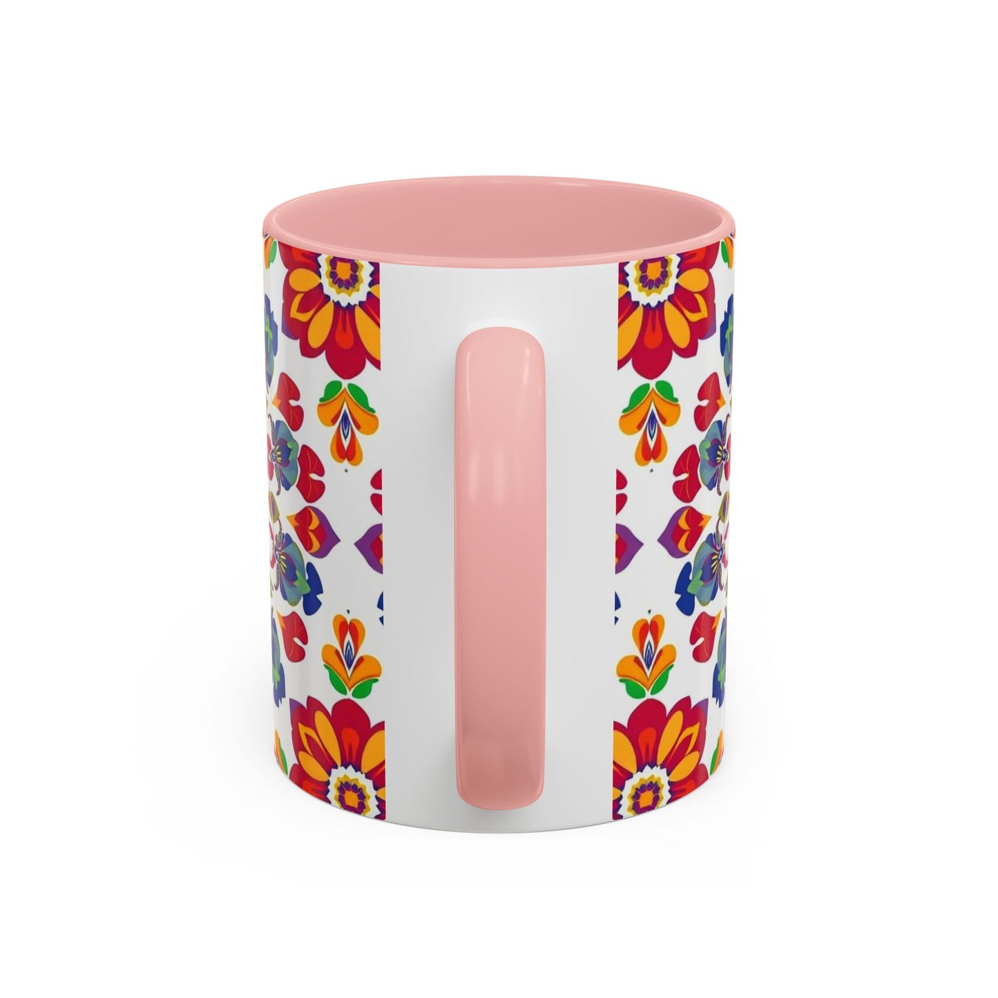 Accent Coffee Mug, Libra, Zodiac v1, Flower Pattern, (11, 15oz)