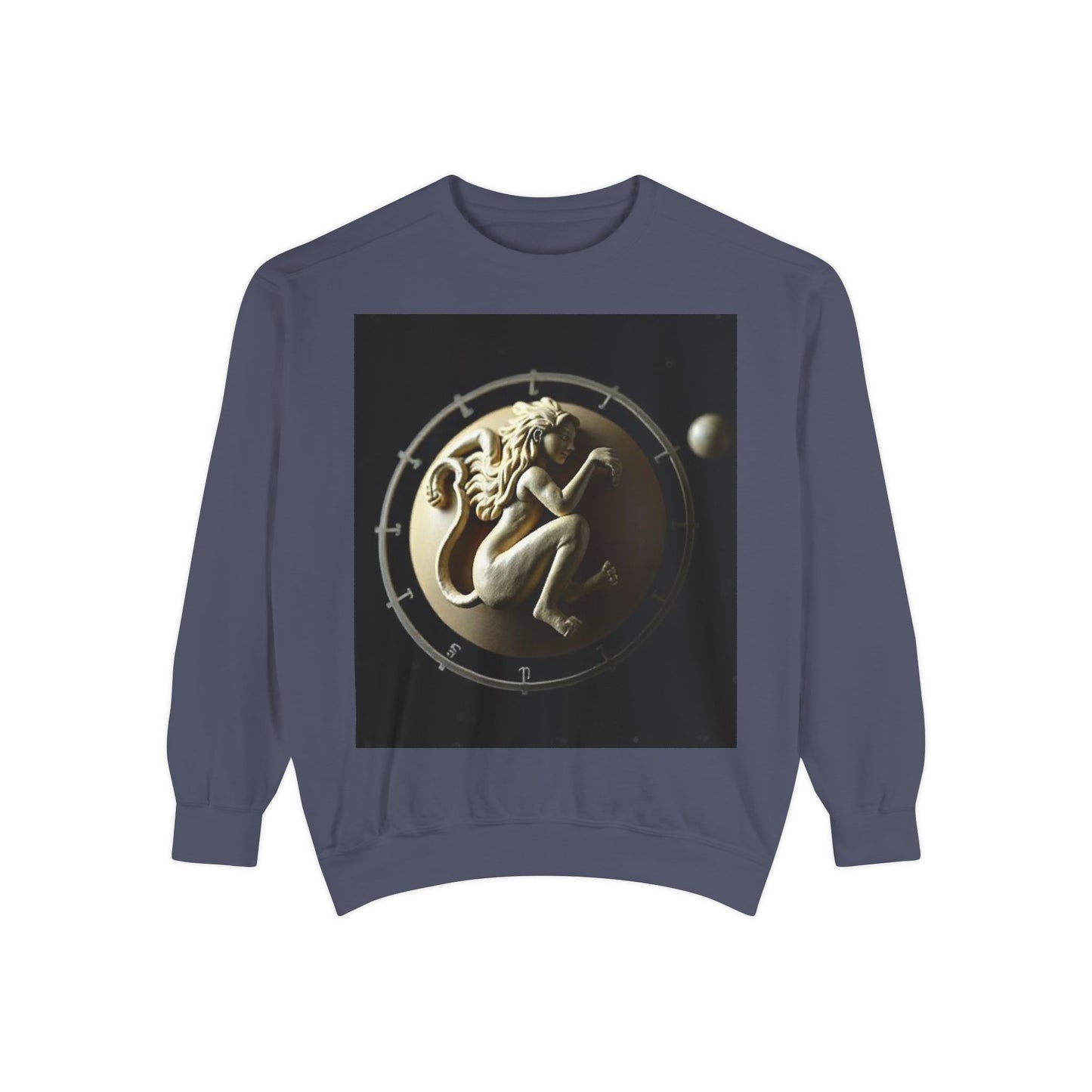 Garment-Dyed Sweatshirt, Unisex, Space Symbol Design, Virgo