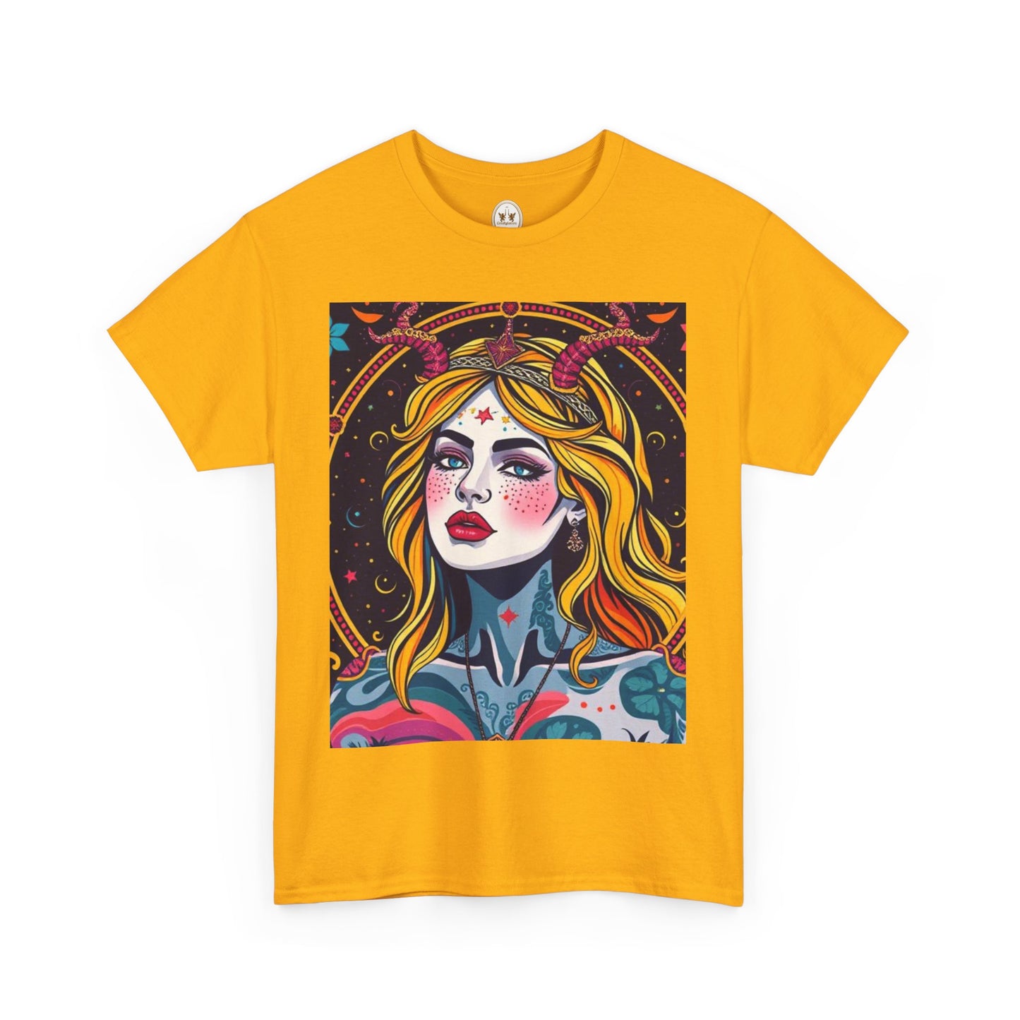 Unisex Heavy Cotton T-Shirt, Virgo, Zodiac v2, Sexy Art