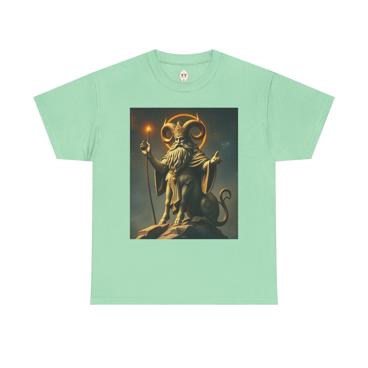 Unisex Heavy Cotton T-Shirt, Taurus God v1, Zodiac Design