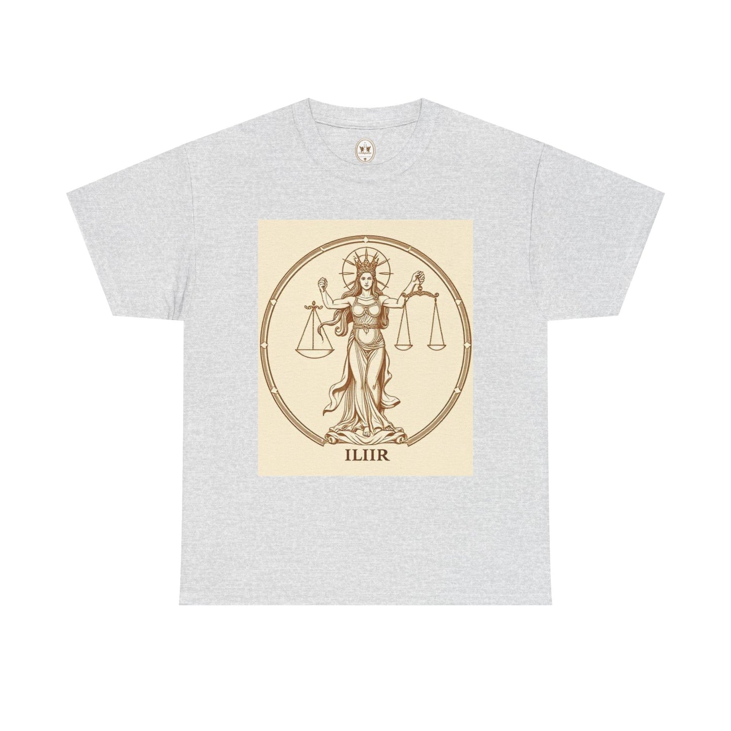 Unisex Heavy Cotton T-Shirt, Libra Goddess, Zodiac Design