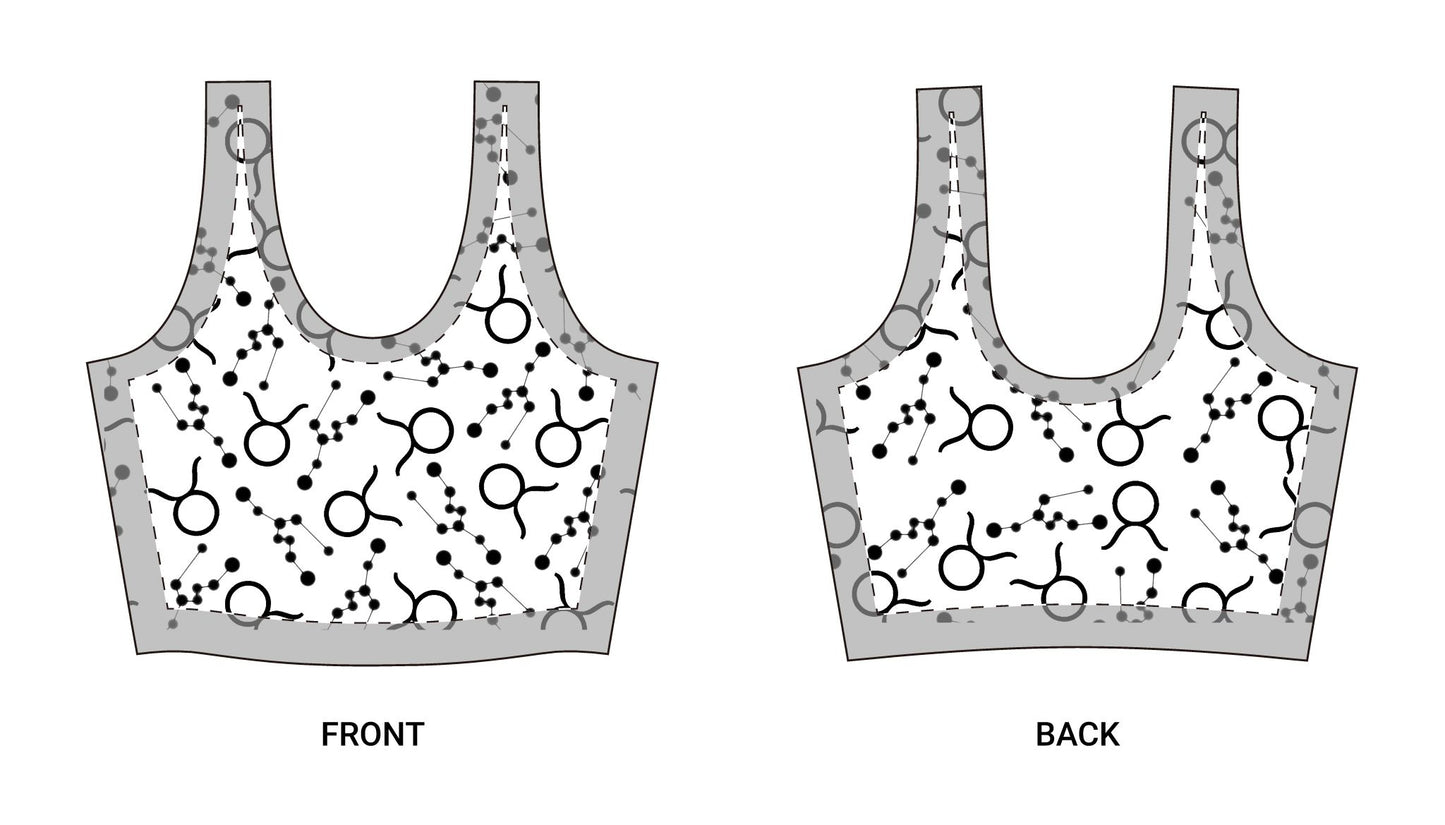 Polyester Sports Bra Taurus Zodiac Sign (AOP)