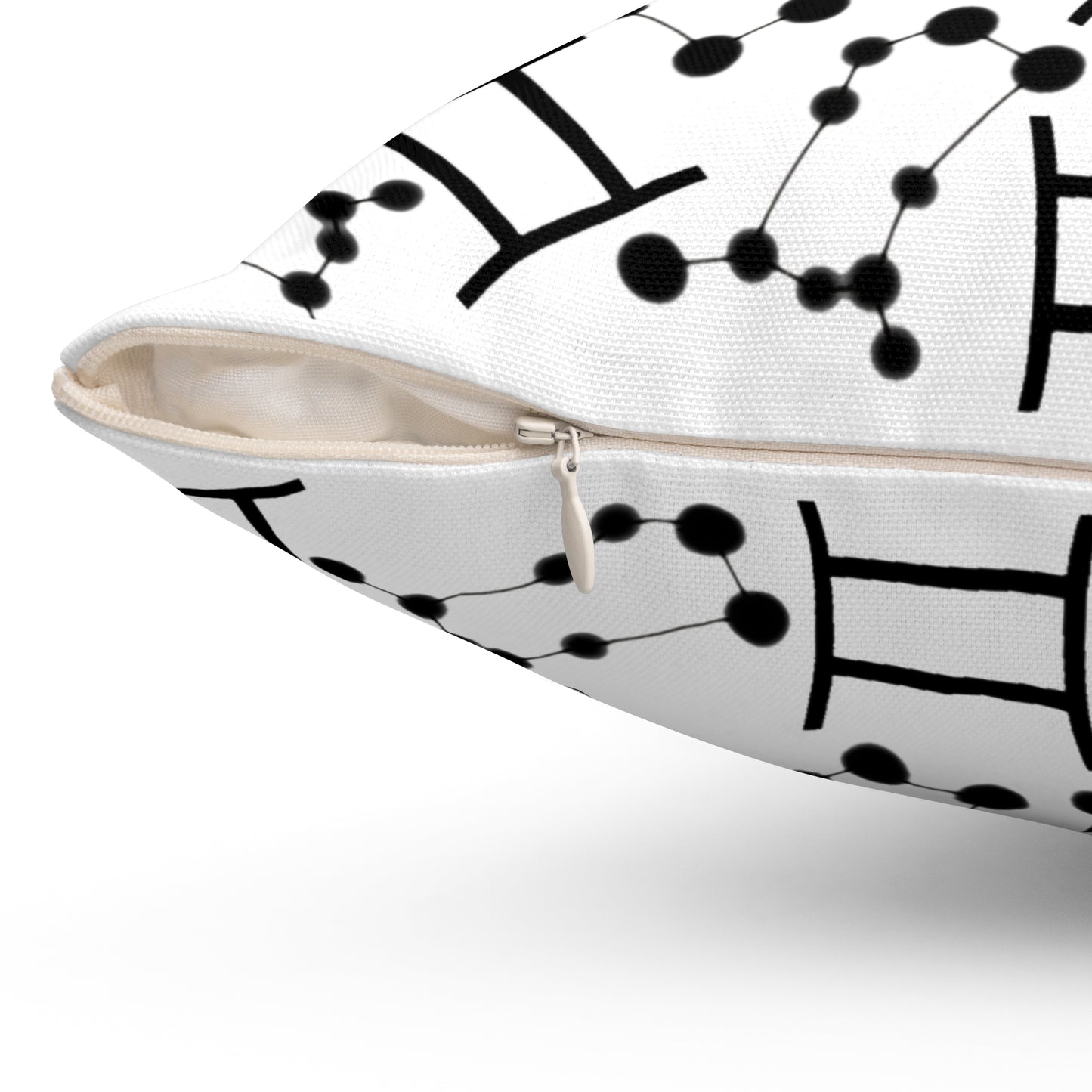 Zodiac Spun Polyester Square Pillow Gemini Zodiac Sign White Pillow