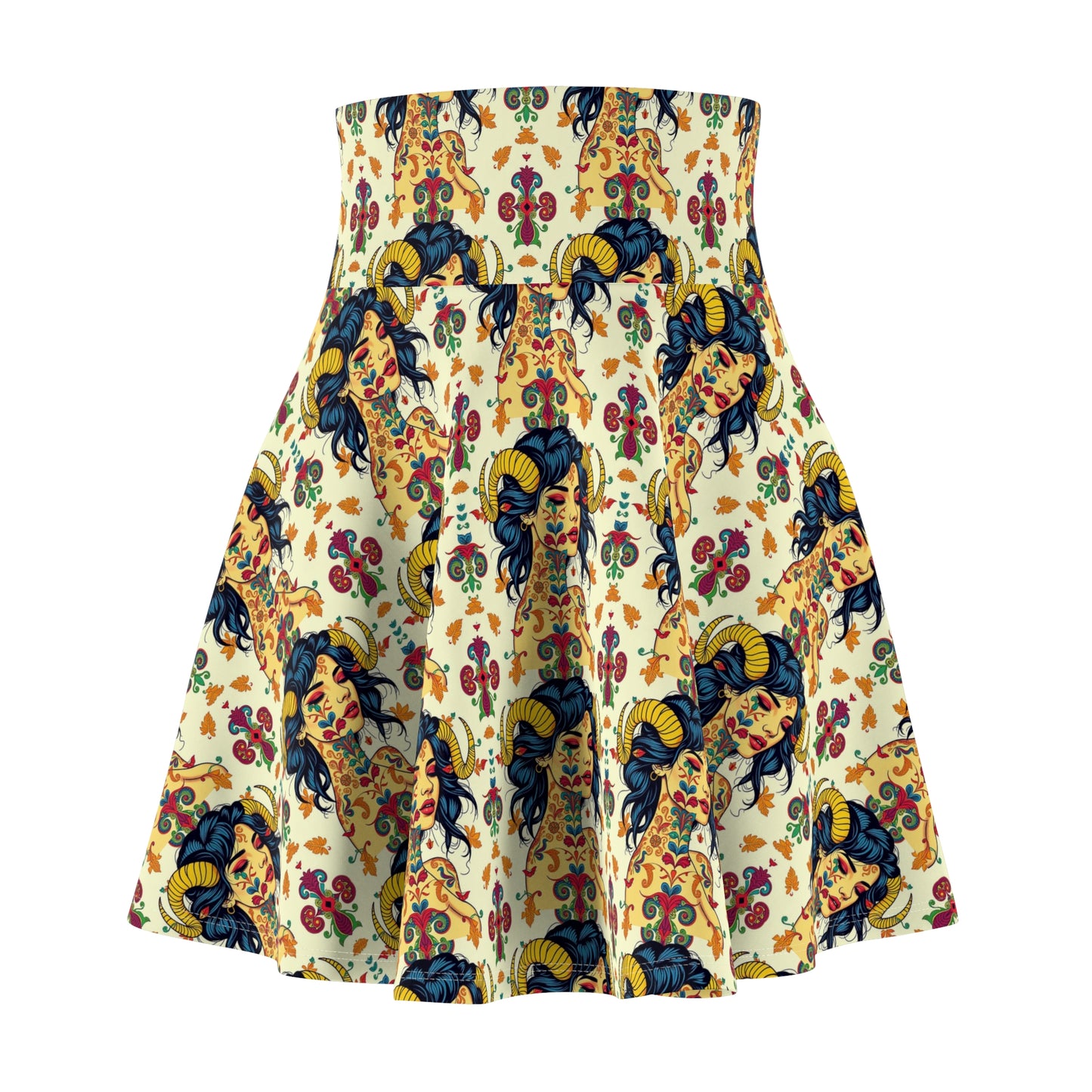 Women's Skater Skirt, (AOP), Taurus, Zodiac v2, Sexy Pattern