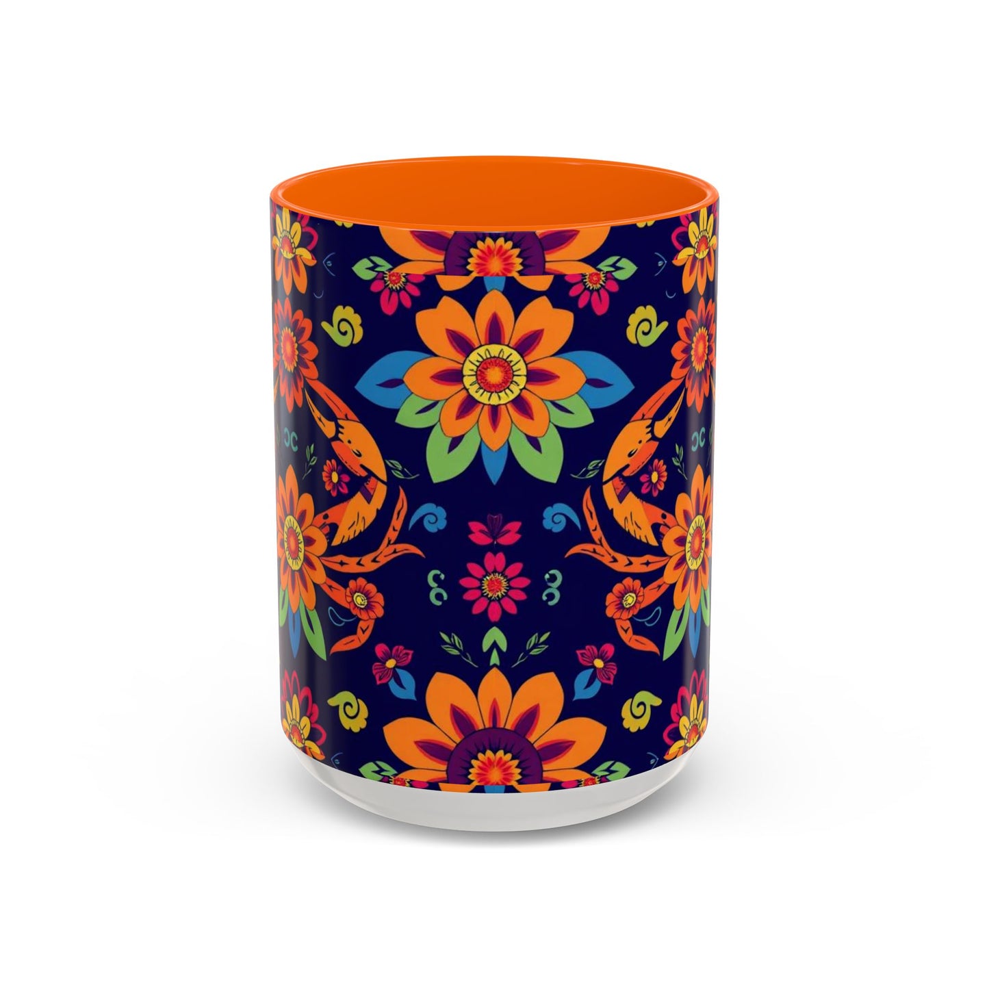 Accent Coffee Mug, Cancer, Zodiac, Flower Pattern, (11, 15oz)