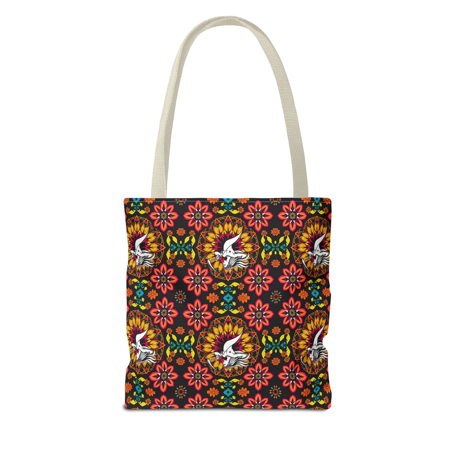 Tote Bag (AOP), Sagittarius, Zodiac v1, Flower Pattern