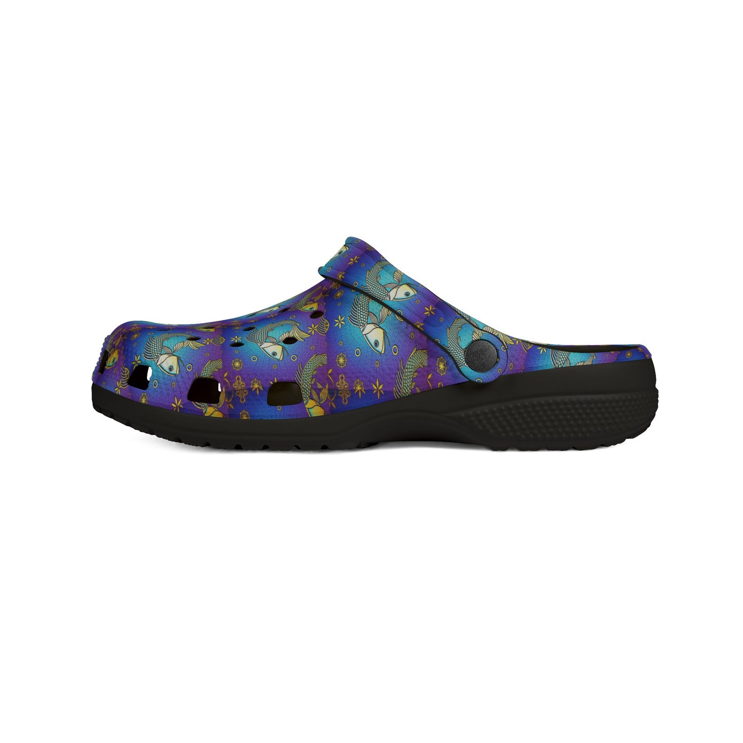 EVA Foam Rubber Shoes, (AOP), Pisces, Zodiac v2, Pattern