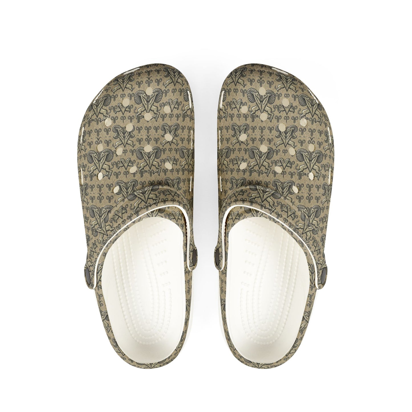 EVA Foam Rubber Shoes, (AOP), Aries, Zodiac, Pattern