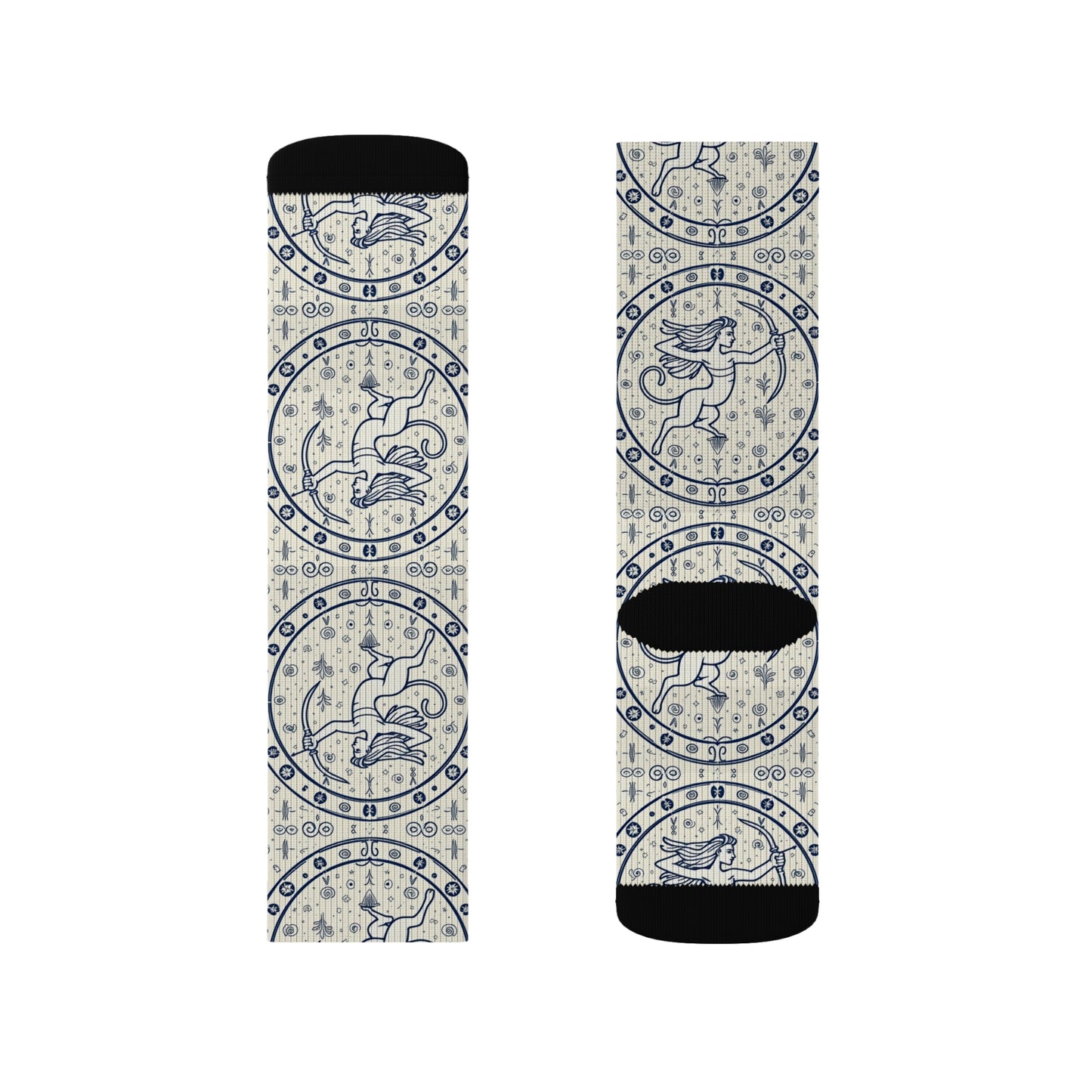 Sublimation Socks, Sagittarius, Zodiac v1, Pattern