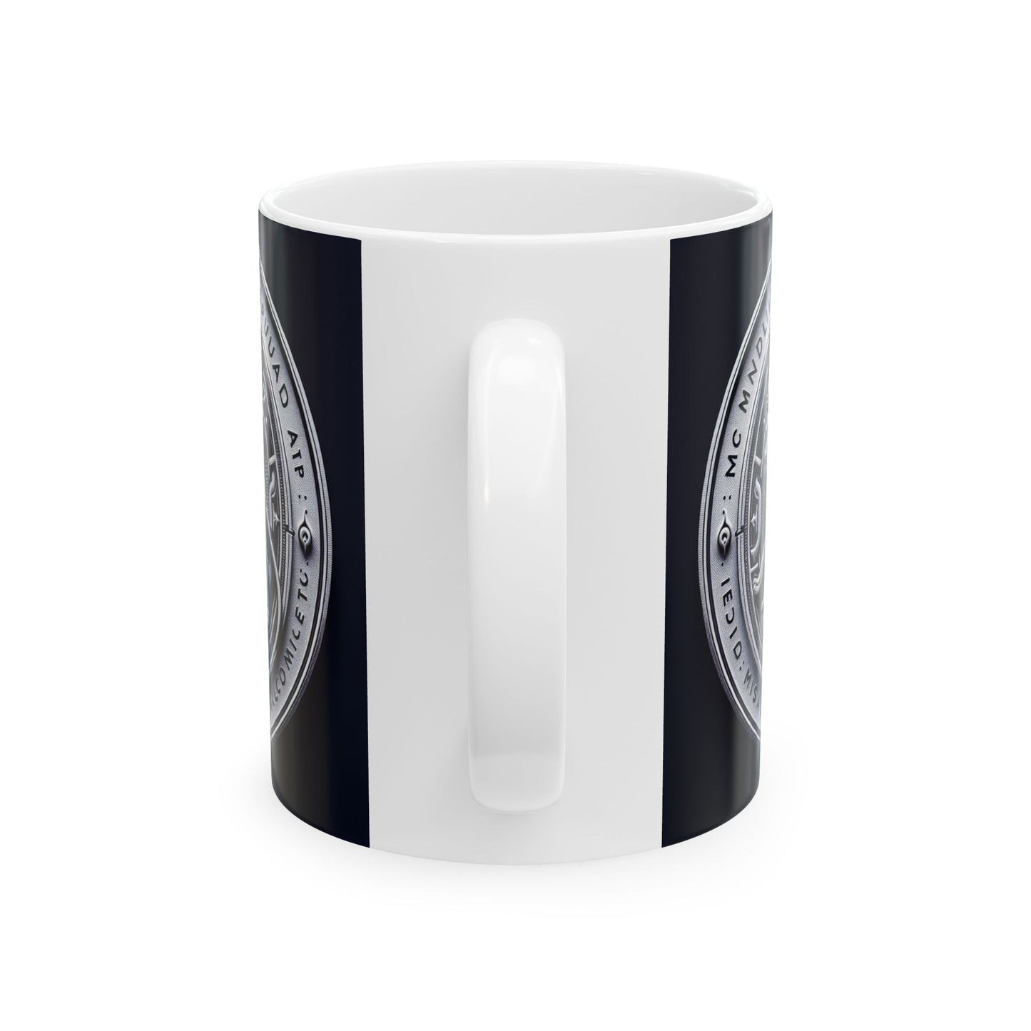 Ceramic Mug, (11oz, 15oz), Ceramic Coffee Mug, Sliver Lion, Leo Zodiac Design