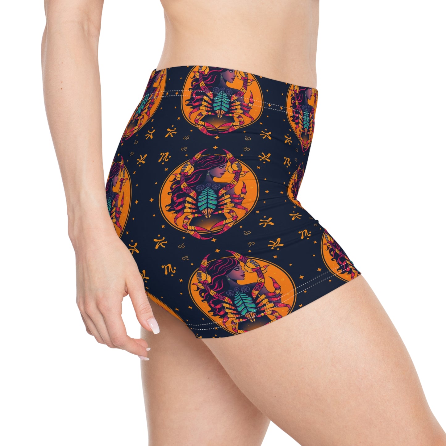Women's Shorts, (AOP), Scorpio, Zodiac v3, Sexy Pattern