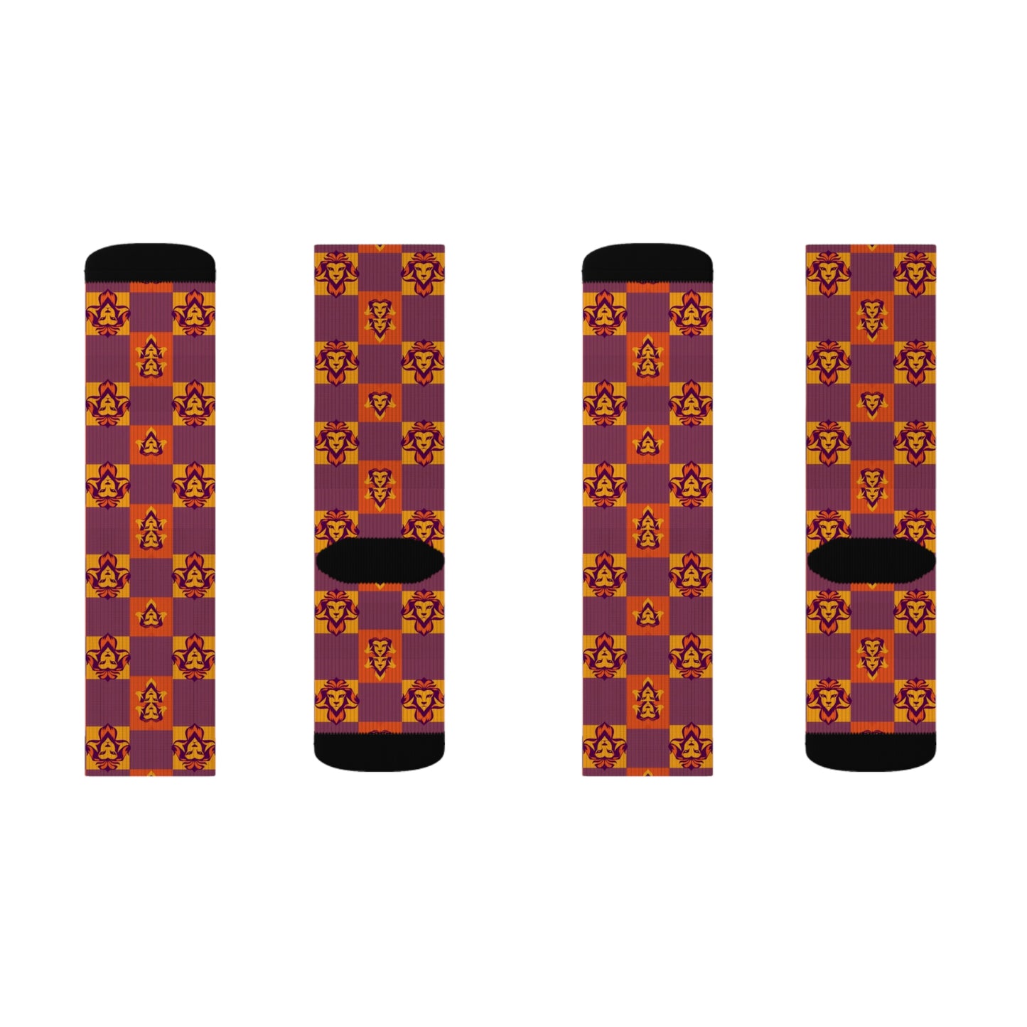 Sublimation Socks, Leo, Zodiac v2, Shapes Pattern