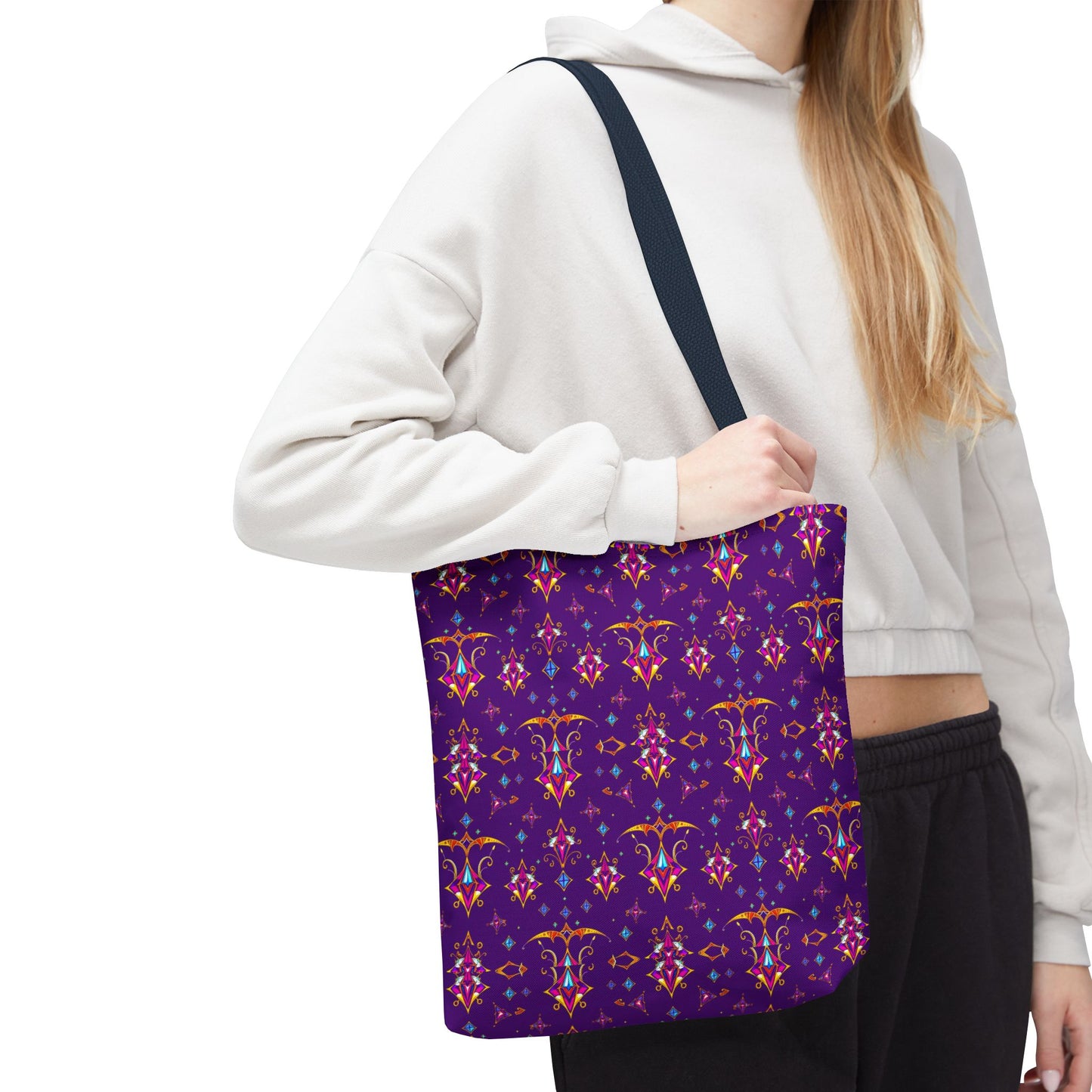 Tote Bag (AOP), Sagittarius, Zodiac, Jewel Pattern