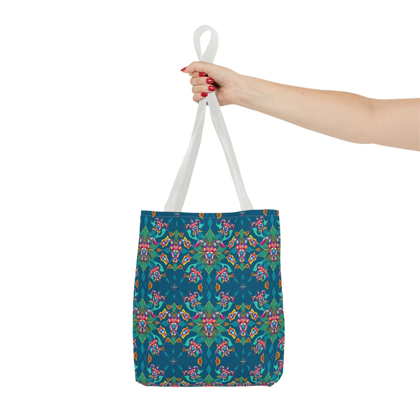 Tote Bag (AOP), Taurus, Zodiac v1, Jewel Pattern