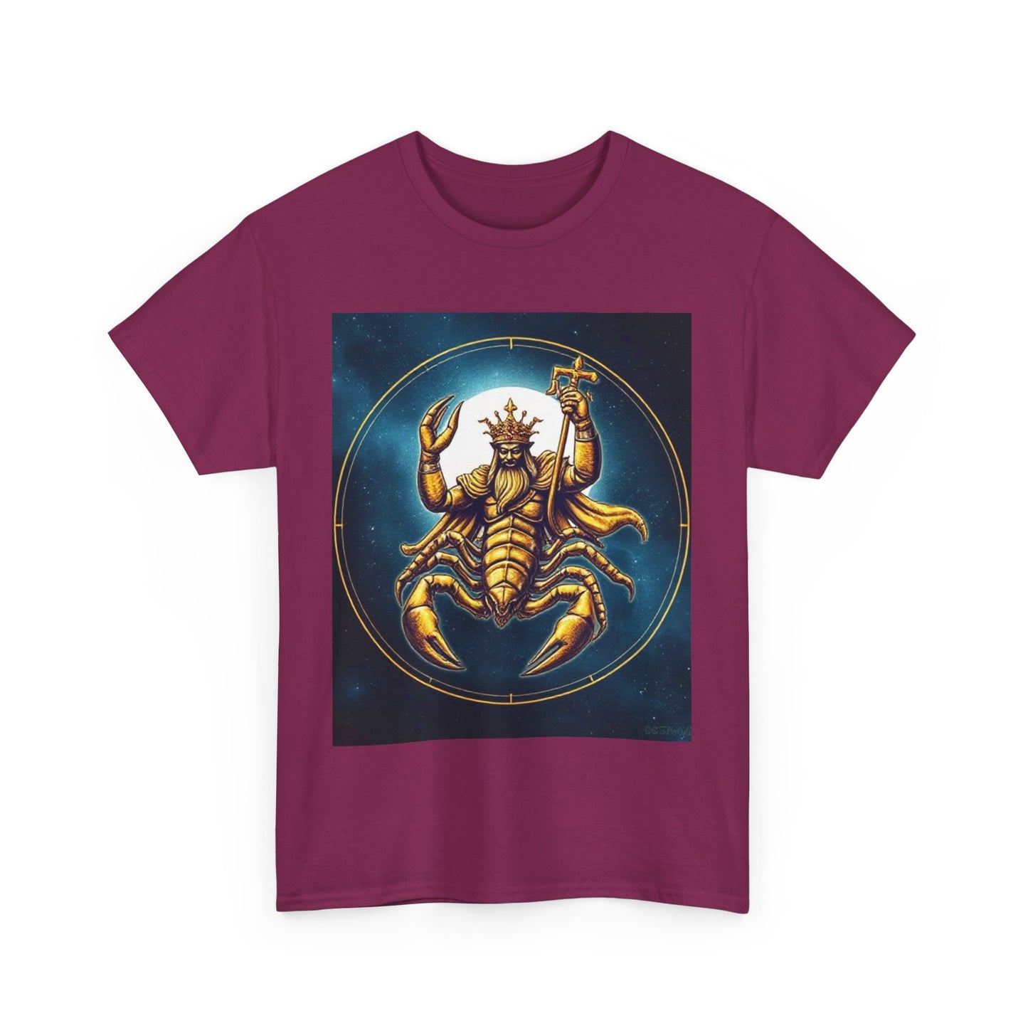 Unisex Heavy Cotton T-Shirt, Moon, Scorpio Zodiac Design