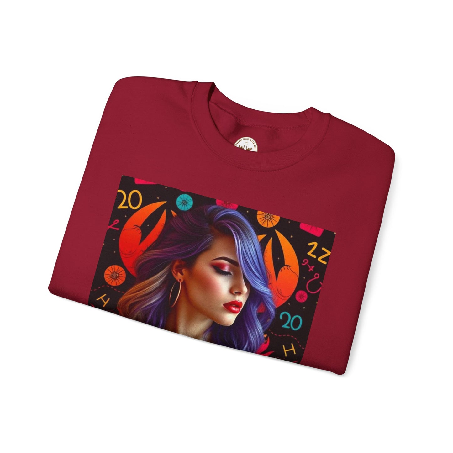 Unisex Heavy Blend™ Crewneck Sweatshirt, Cancer, Zodiac v3, Sexy Pattern