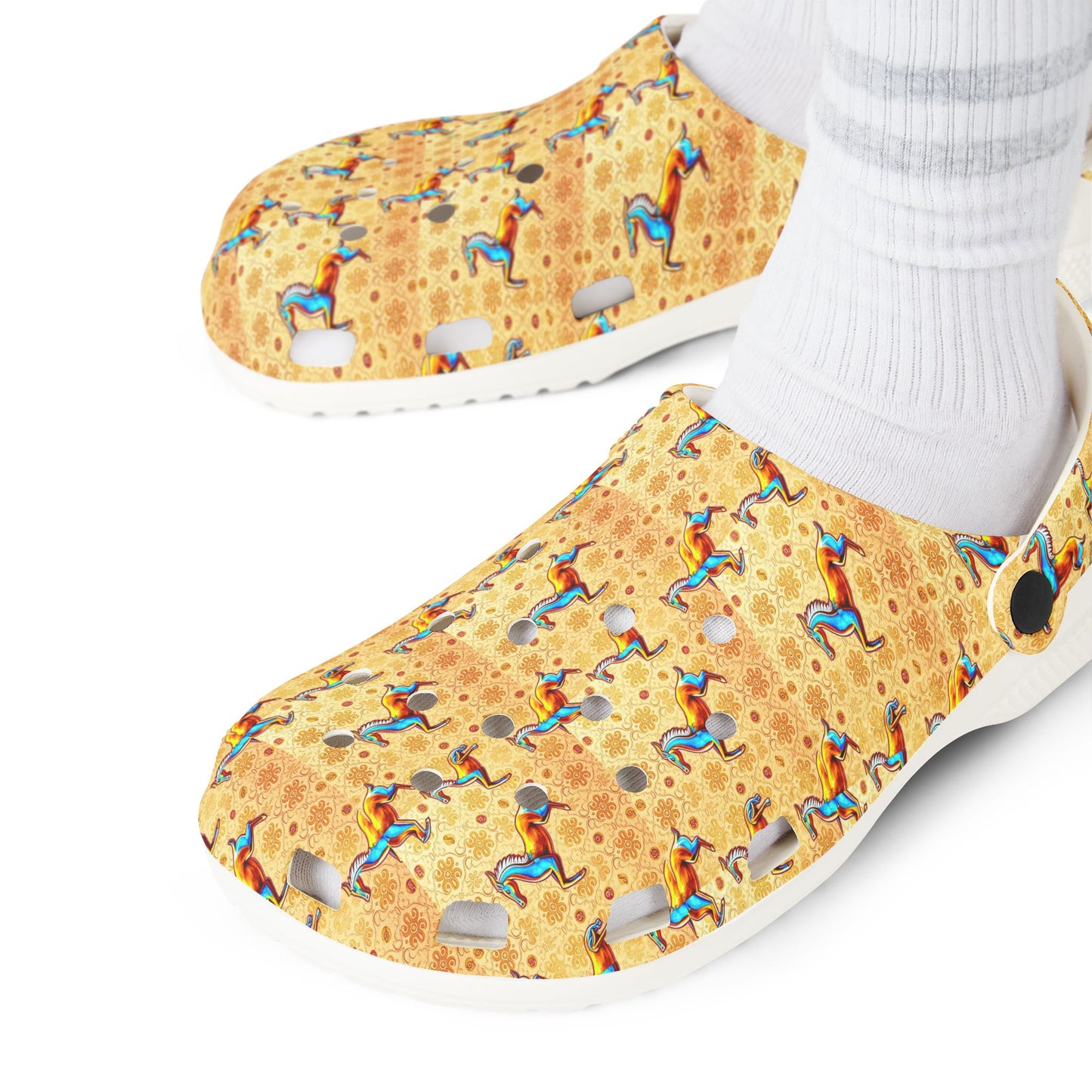 EVA Foam Rubber Shoes, (AOP), Virgo, Zodiac v2, Pattern