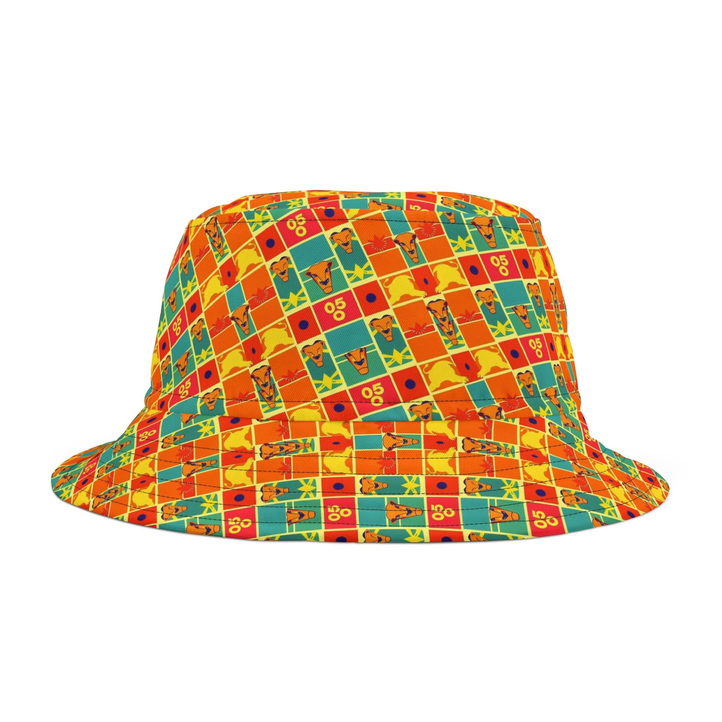 Bucket Hat, (AOP), Leo, Zodiac v1, Shape Pattern