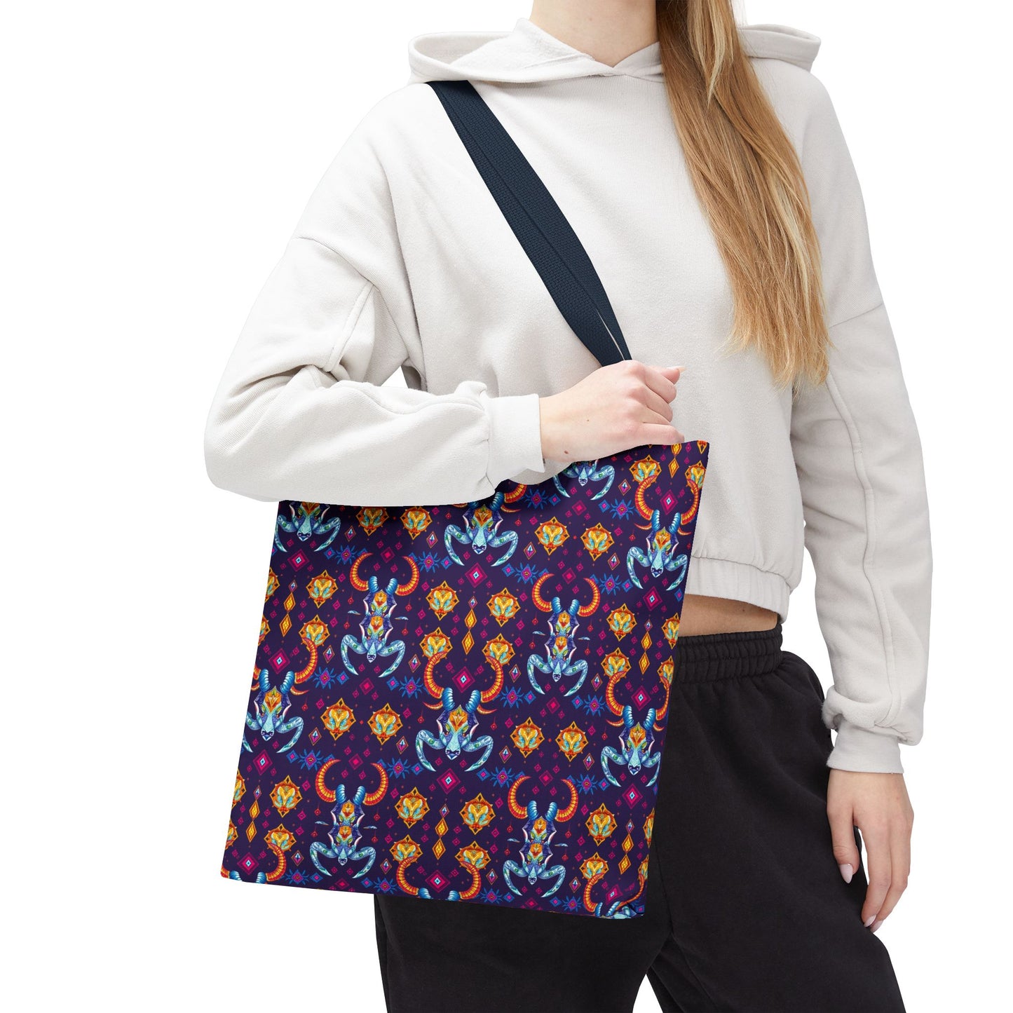 Tote Bag (AOP), Taurus, Zodiac, Jewel Pattern