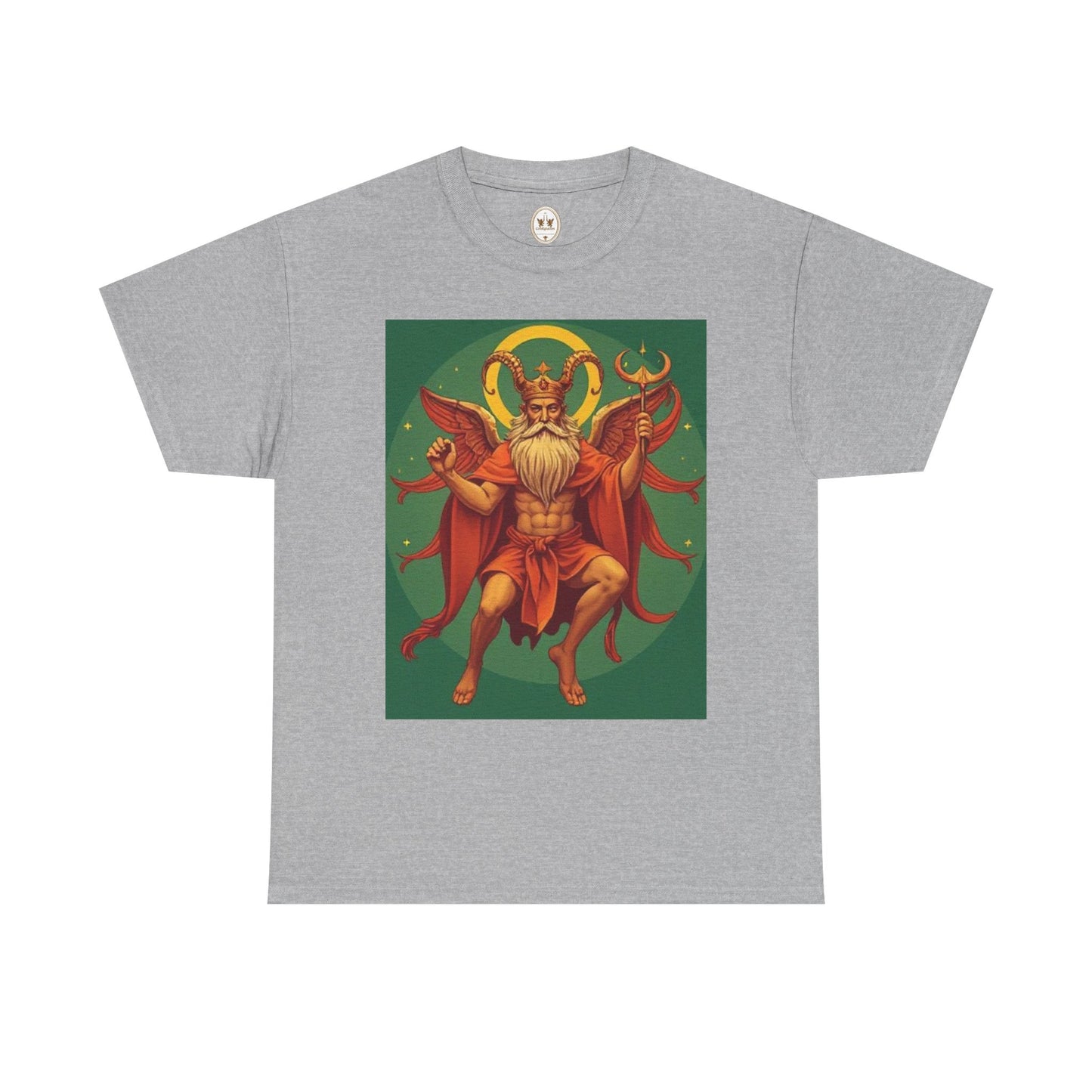 Unisex Heavy Cotton T-Shirt, Aries God 1v, Zodiac Design