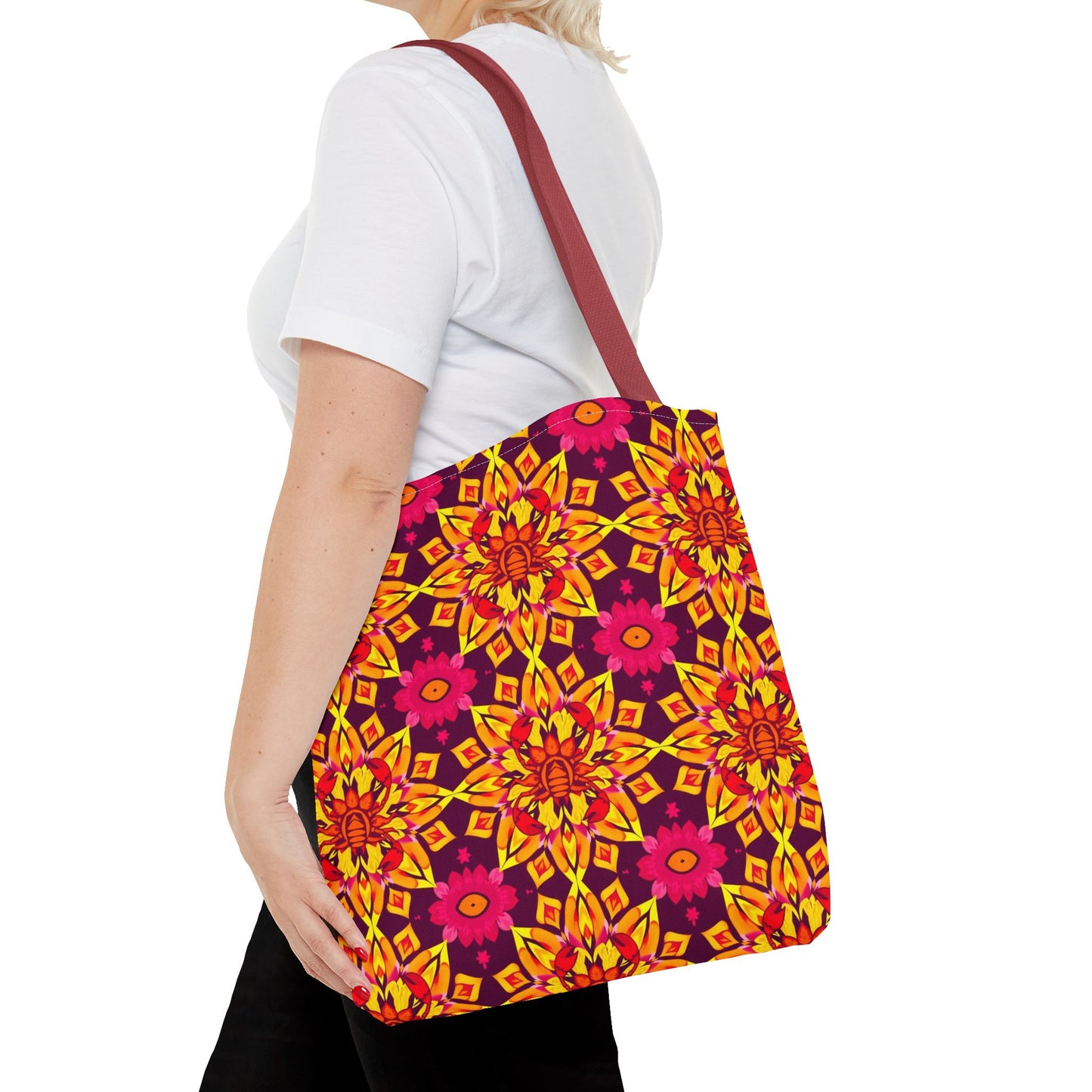 Tote Bag (AOP), Scorpio, Zodiac, Flower Pattern