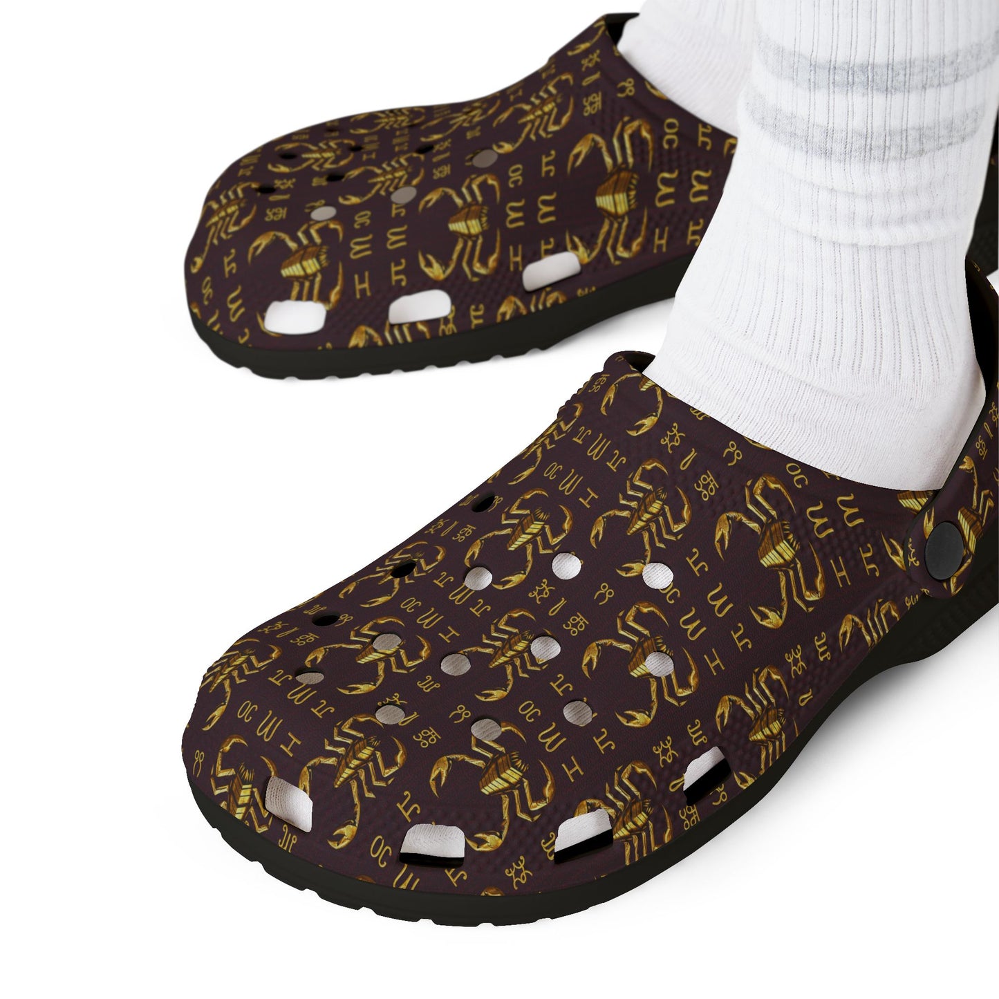 EVA Foam Rubber Shoes, (AOP), Scorpio, Zodiac v2, Pattern