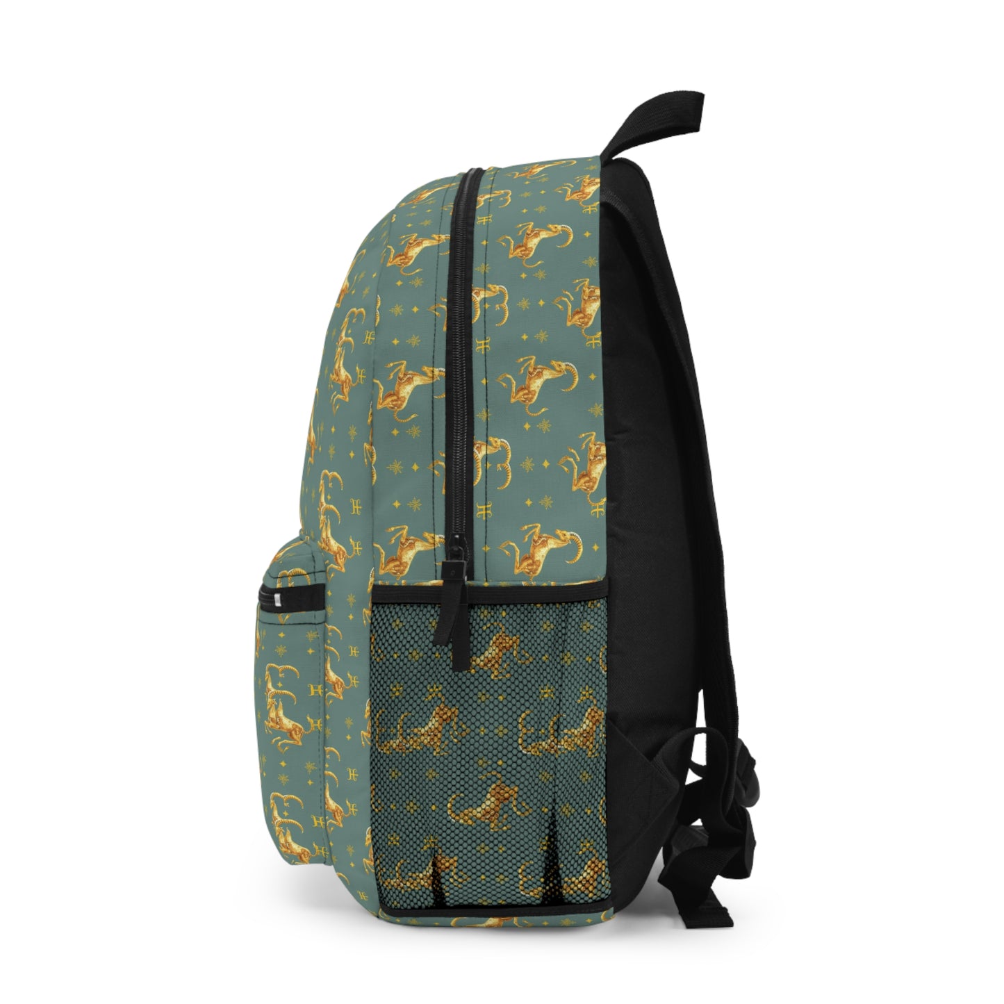 Backpack, Capricorn, Zodiac, Metal Pattern
