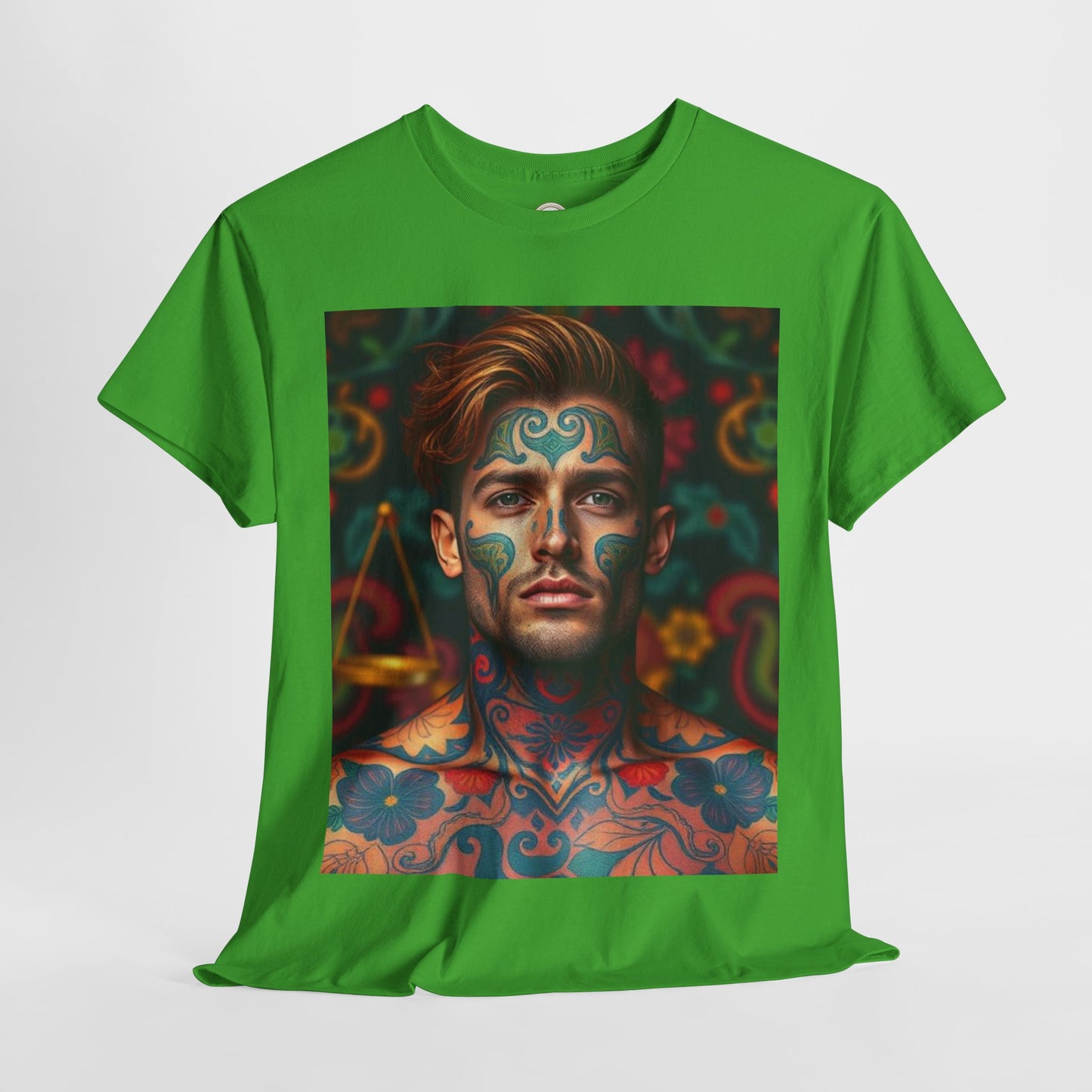 Unisex Heavy Cotton T-Shirt, Libra, Zodiac, Sexy Art