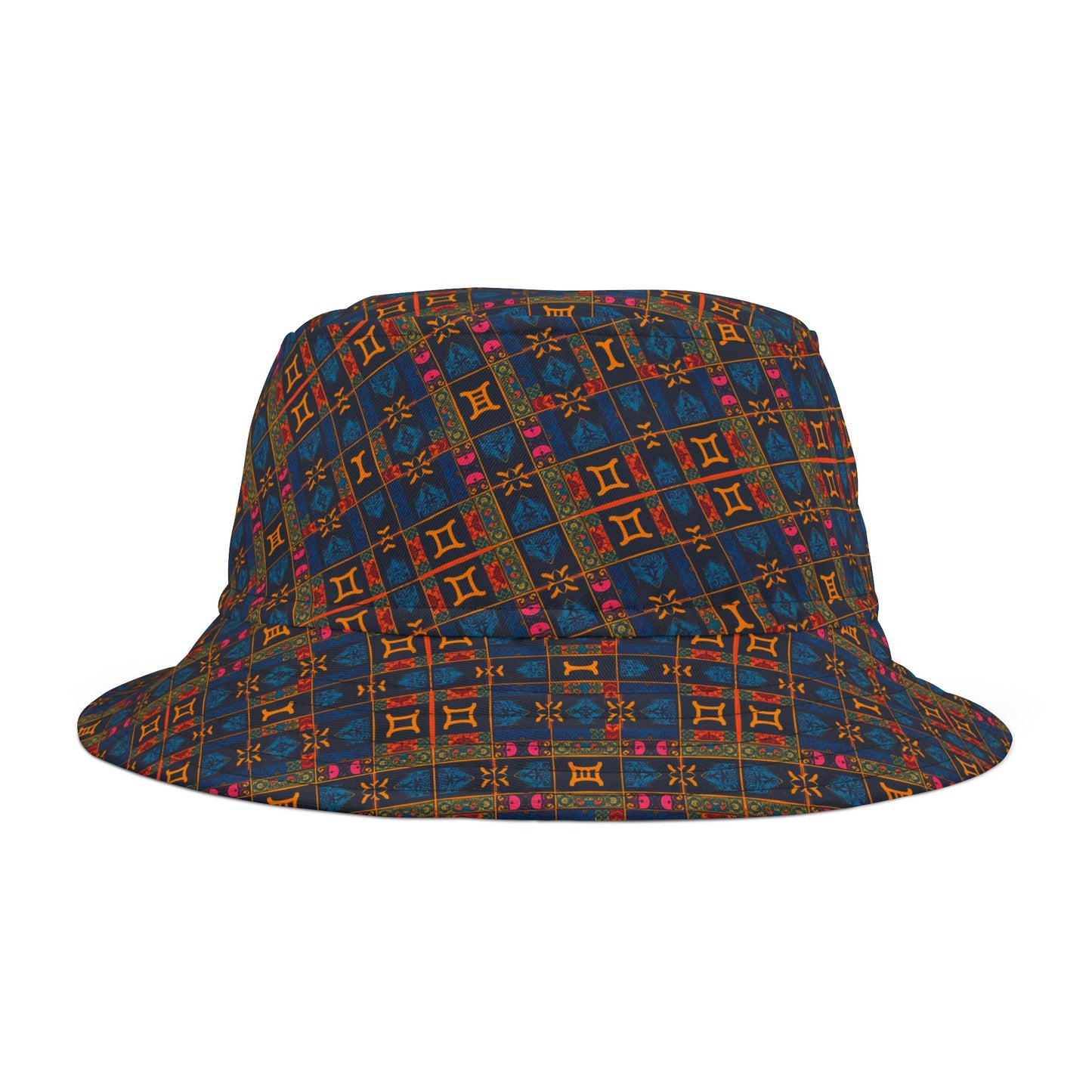 Bucket Hat, (AOP), Gemini, Zodiac v1, Shape Pattern