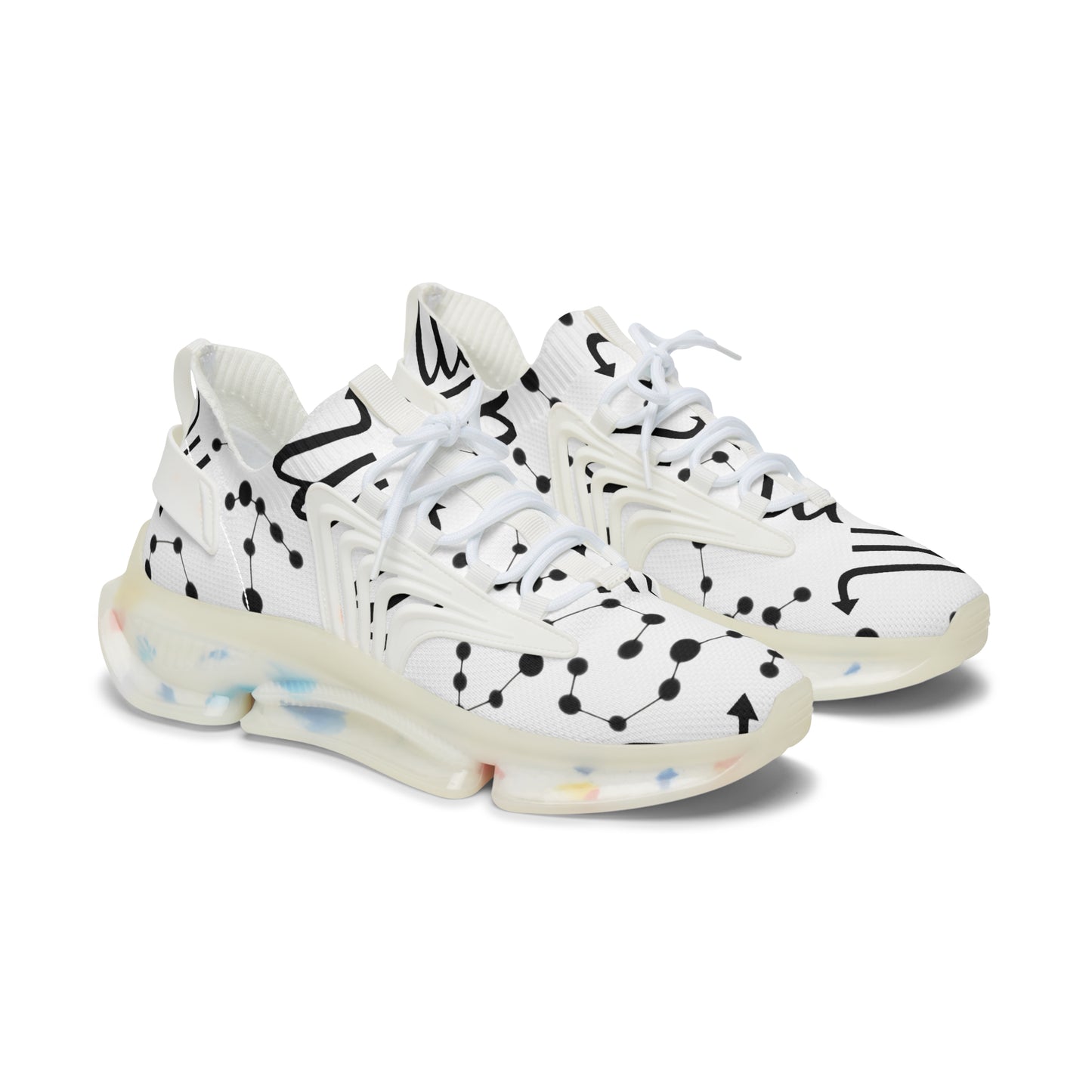 Women's Mesh Sneakers, Constellation & Symbol, Scorpio Zodiac Sign, AOP