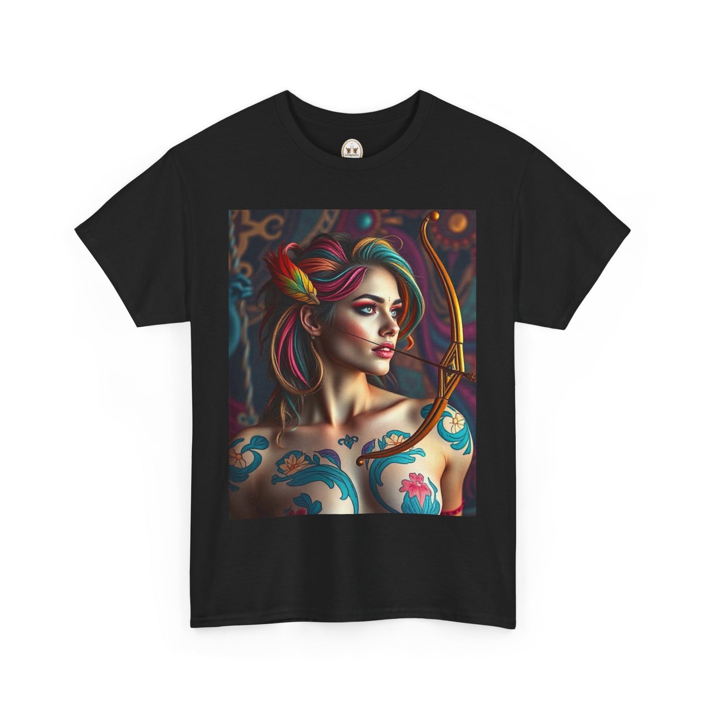 Unisex Heavy Cotton T-Shirt, Sagittarius, Zodiac v1, Sexy Art