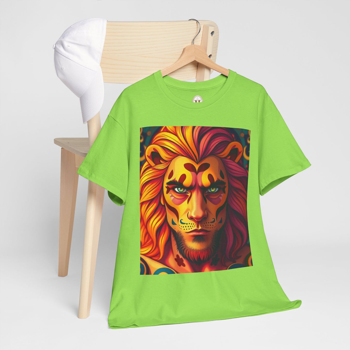 Unisex Heavy Cotton T-Shirt, Leo, Zodiac v2, Sexy Art