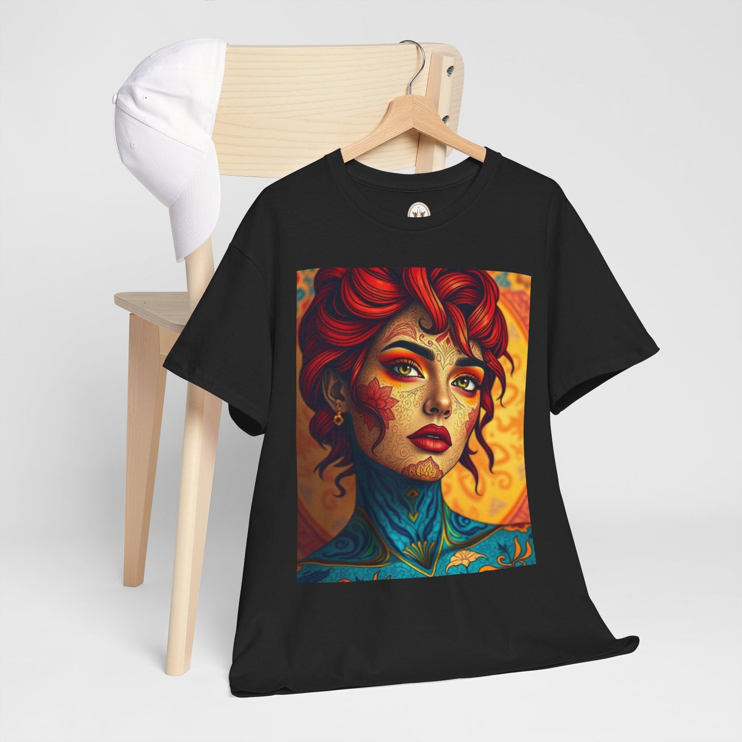 Unisex Heavy Cotton T-Shirt, Aquarius, Zodiac, Sexy Art
