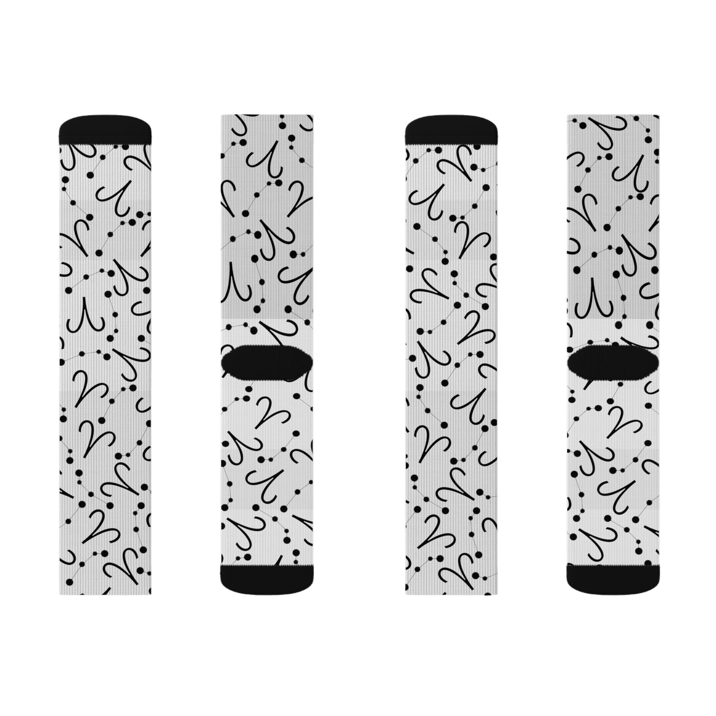Zodiac Sublimation Socks Aries Zodiac sign