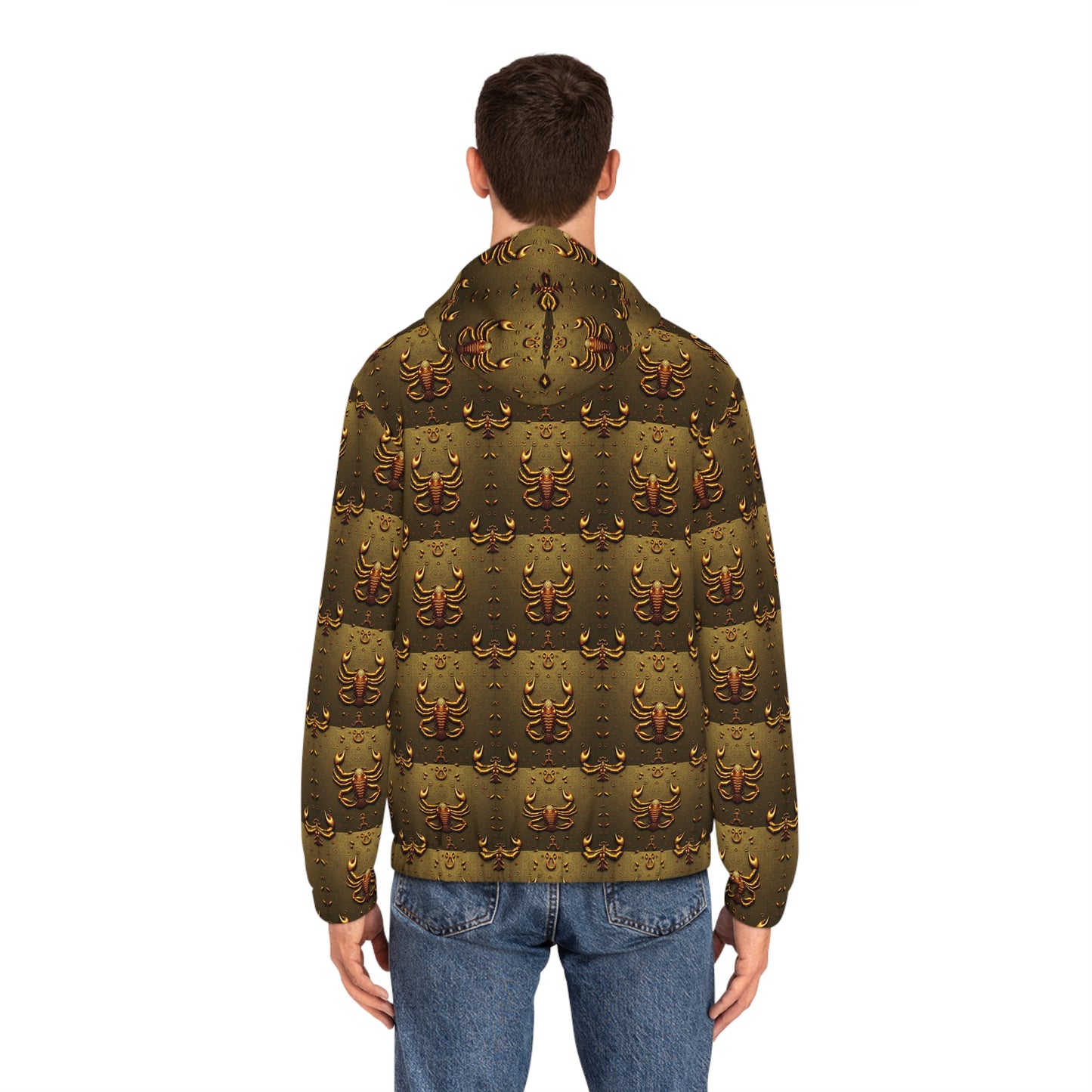 Full-Zip Hoodie (AOP), Scorpio, Zodiac v3, Pattern