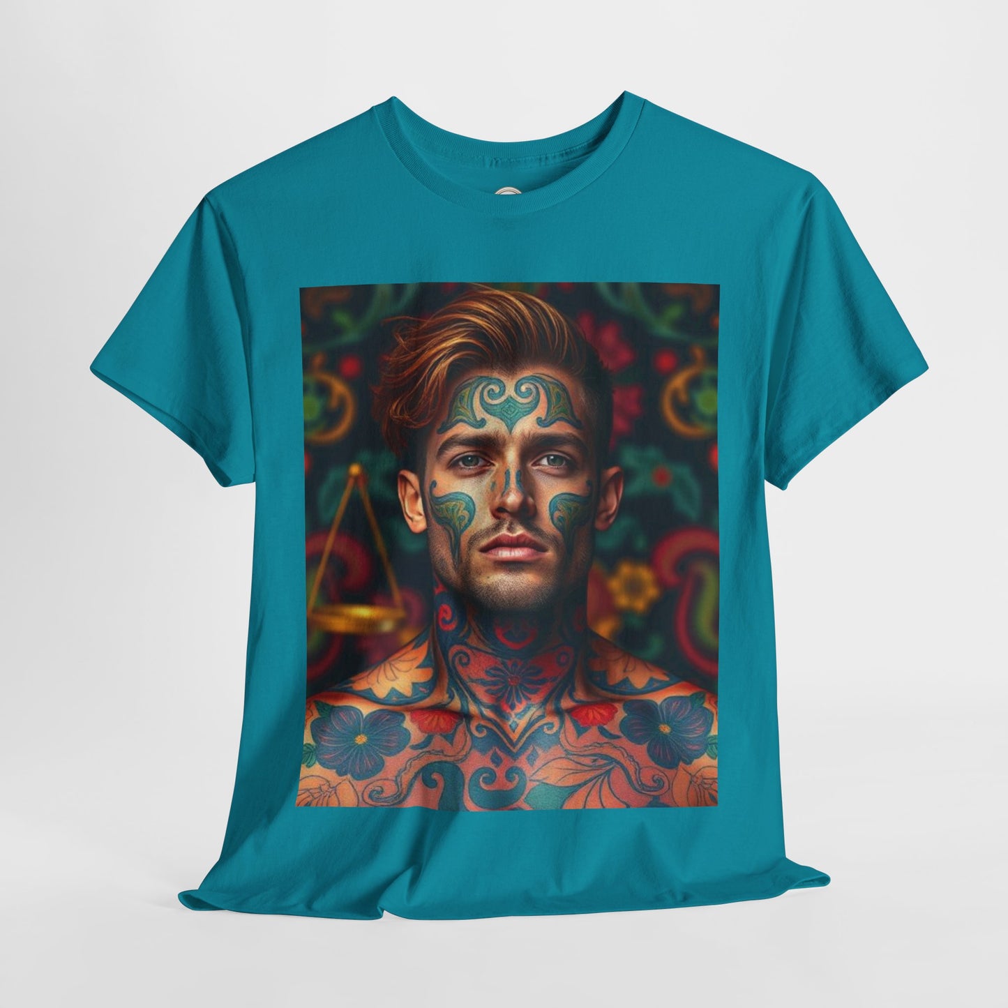 Unisex Heavy Cotton T-Shirt, Libra, Zodiac, Sexy Art