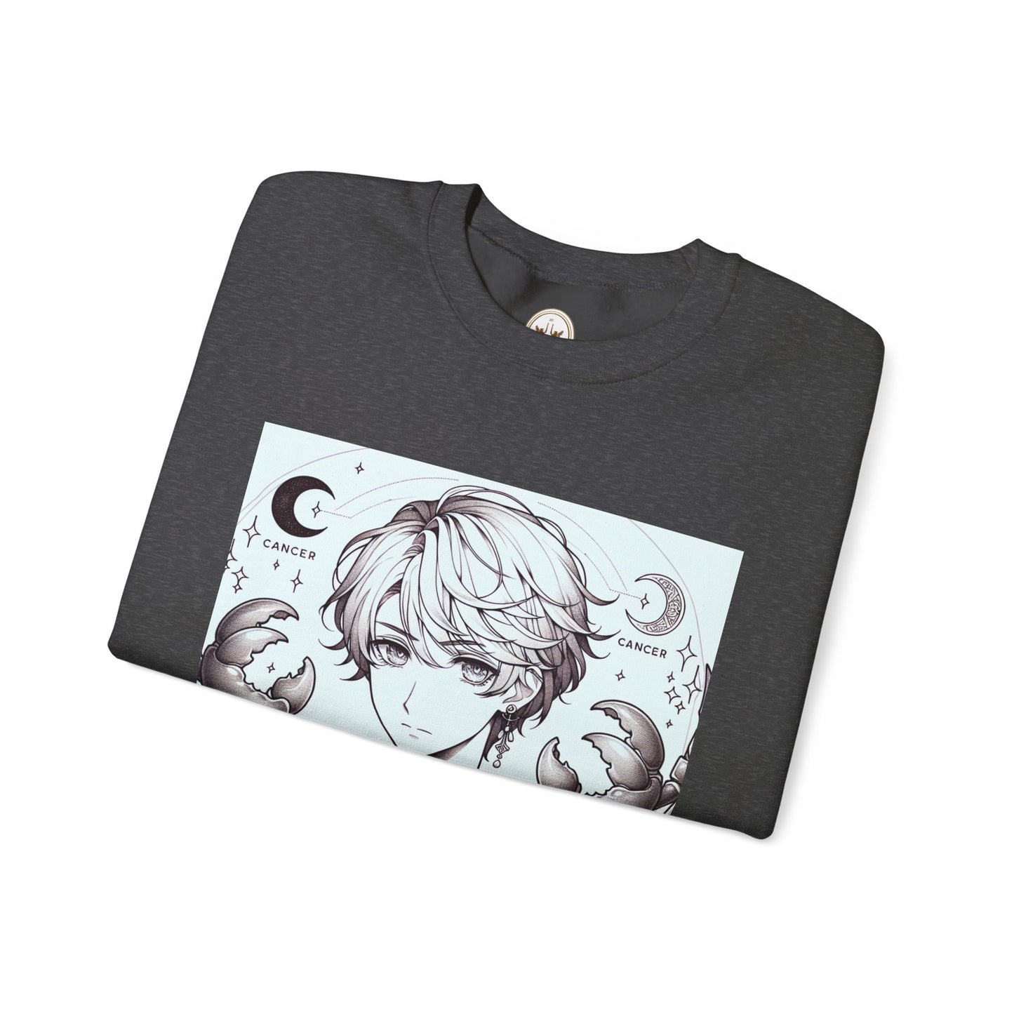 Unisex Heavy Blend™ Crewneck Sweatshirt,Two Moon, Cancer Zodiac Design