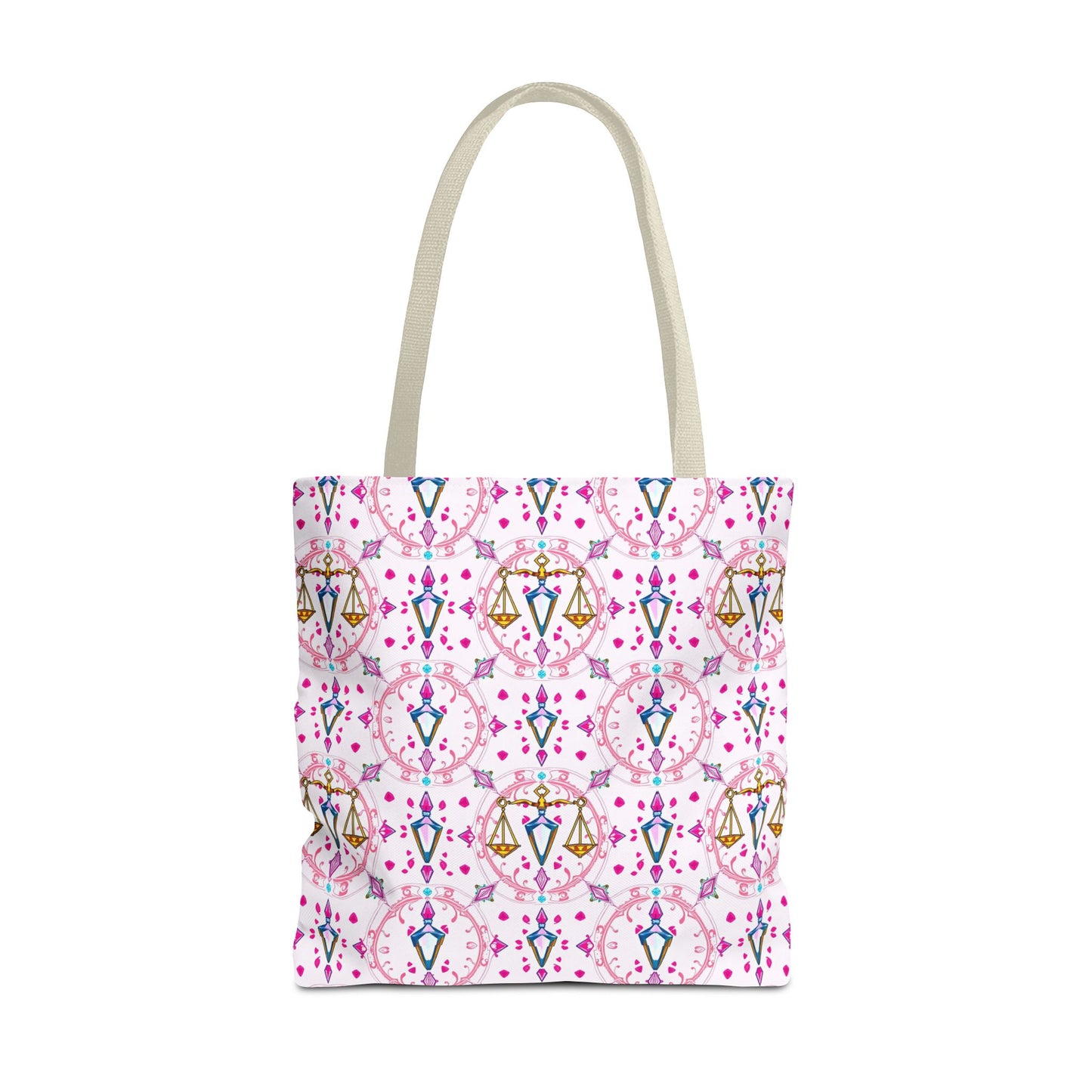 Tote Bag (AOP), Libra, Zodiac, Jewel Pattern